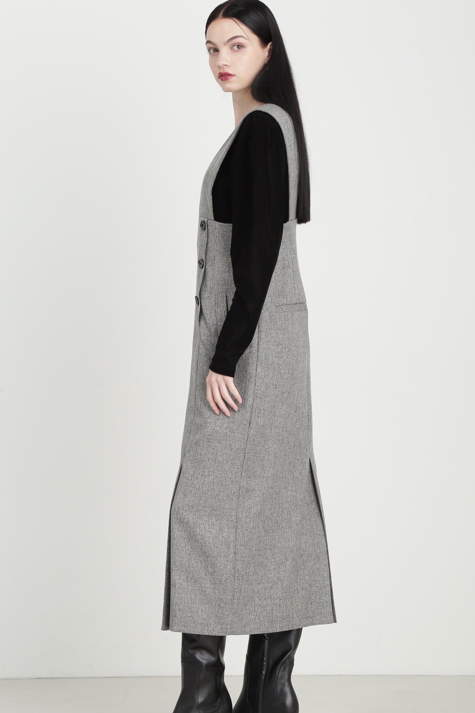  「◆デザインショルダージャンパースカート」|ワンピース|