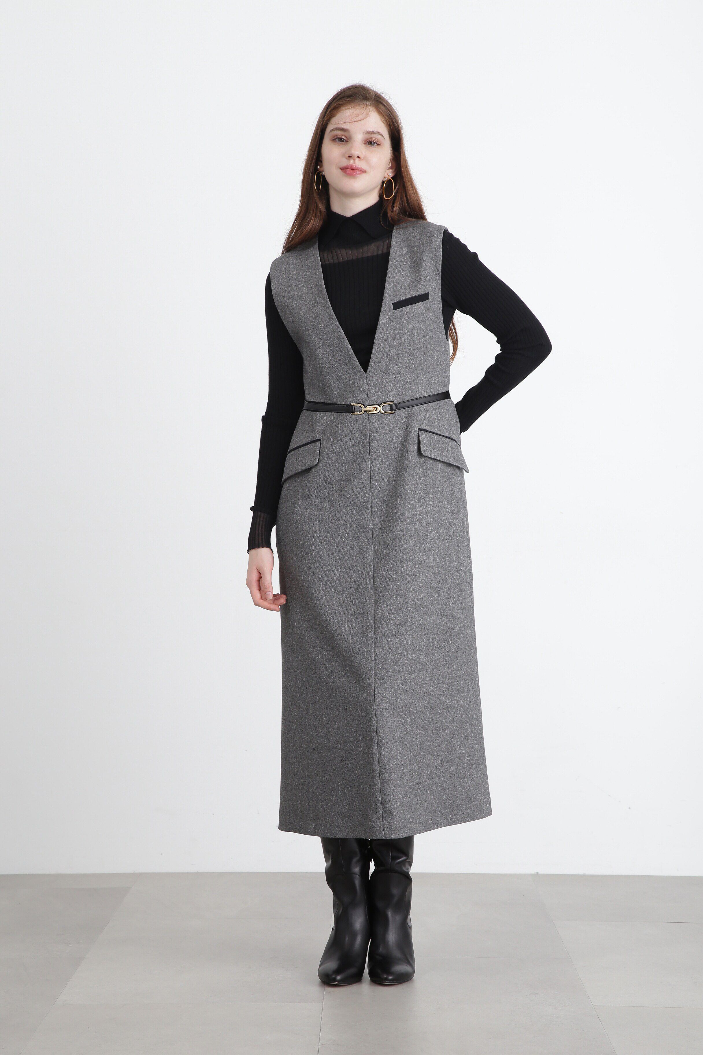  「◆マスキュリンロングワンピース」|ワンピース|