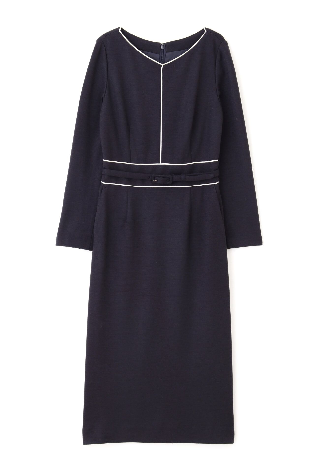  「バイカラーパイピングワンピース」|ワンピース|