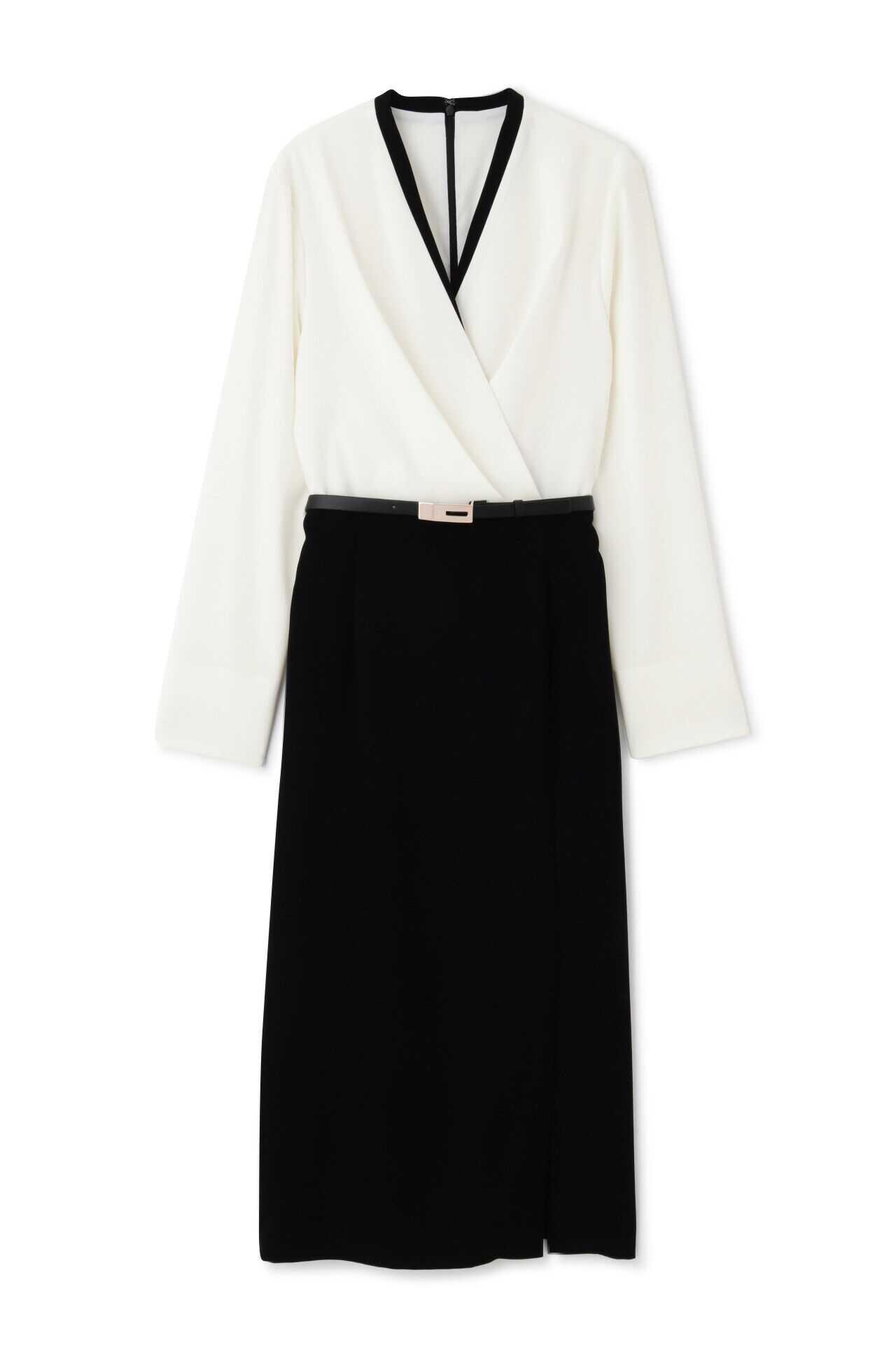  「◆バイカラーネックワンピース」|ワンピース|