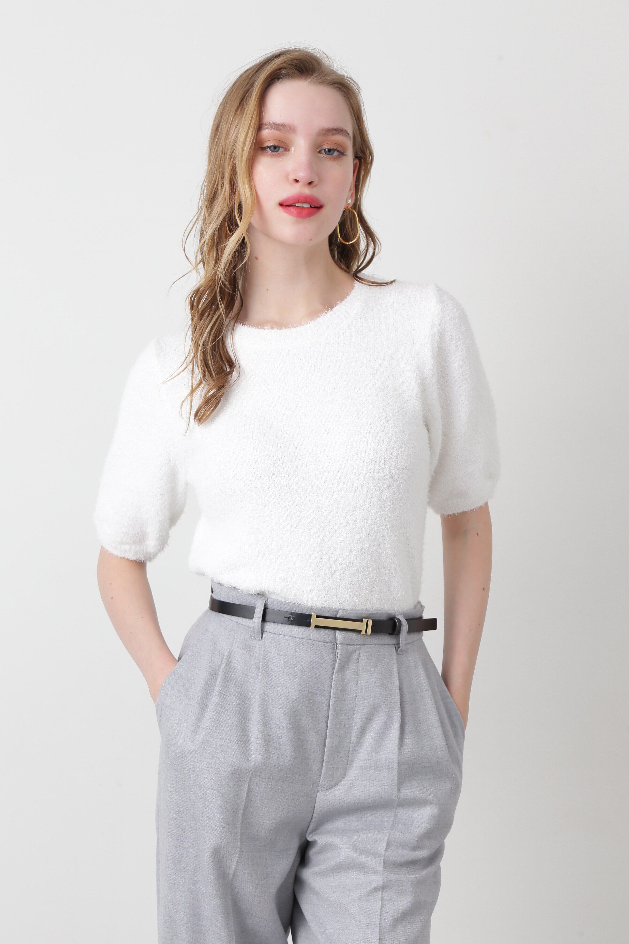  「◆フェザーヤーンニットプルオーバー」|ニット・セーター|