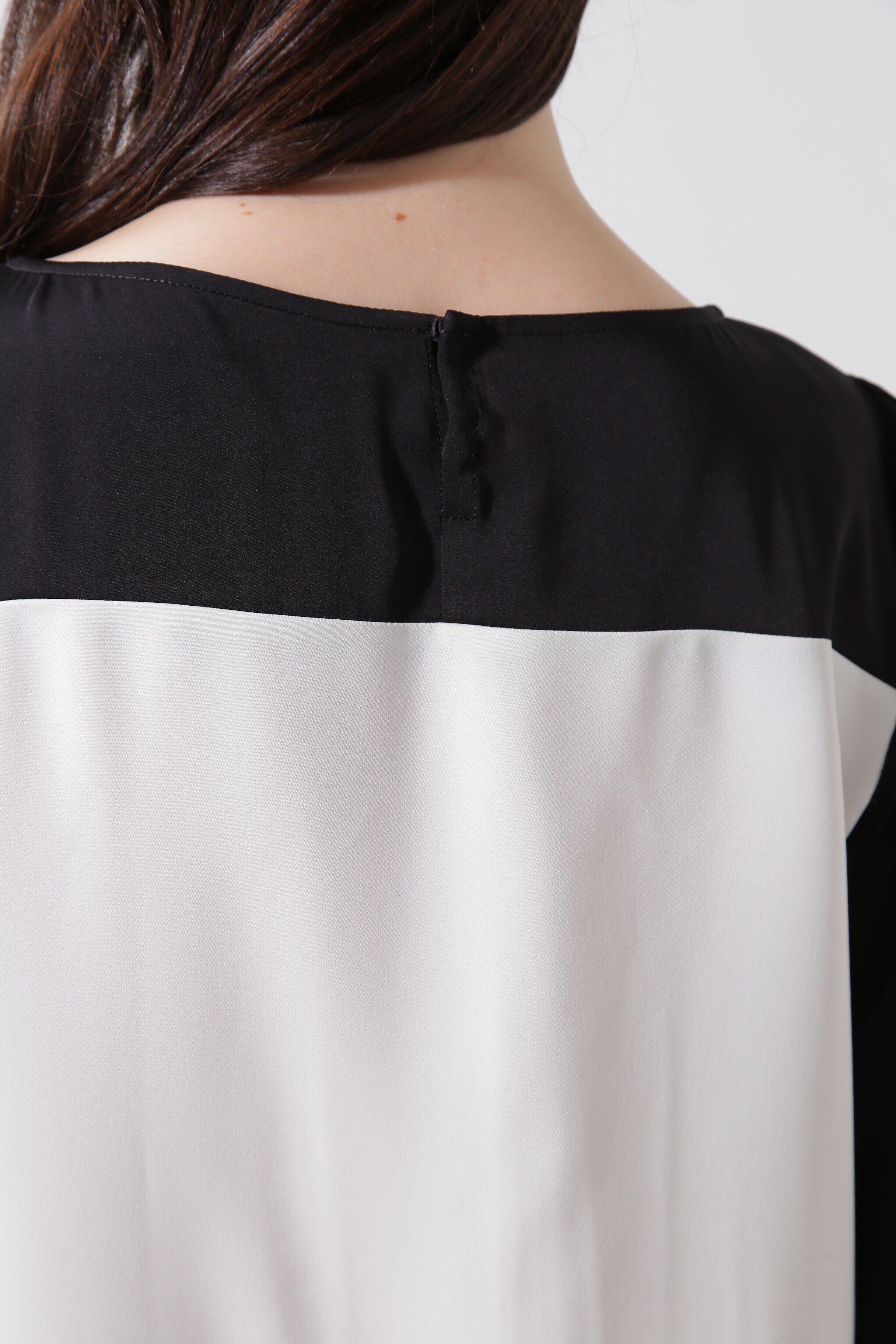  「◆バイカラーレースコンビブラウス」|シャツ・ブラウス|