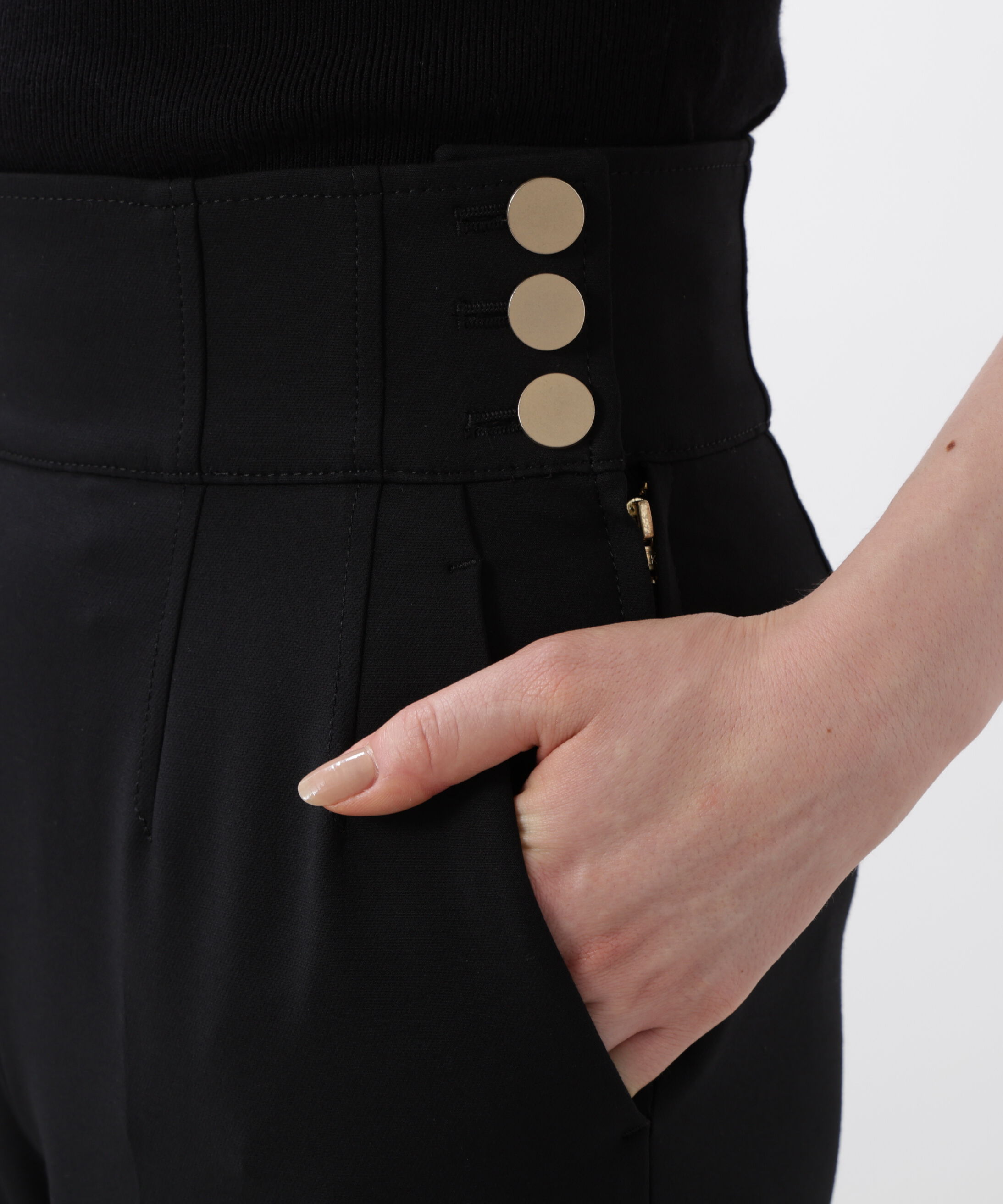  「◆サイドボタンテーパードパンツ」|その他|