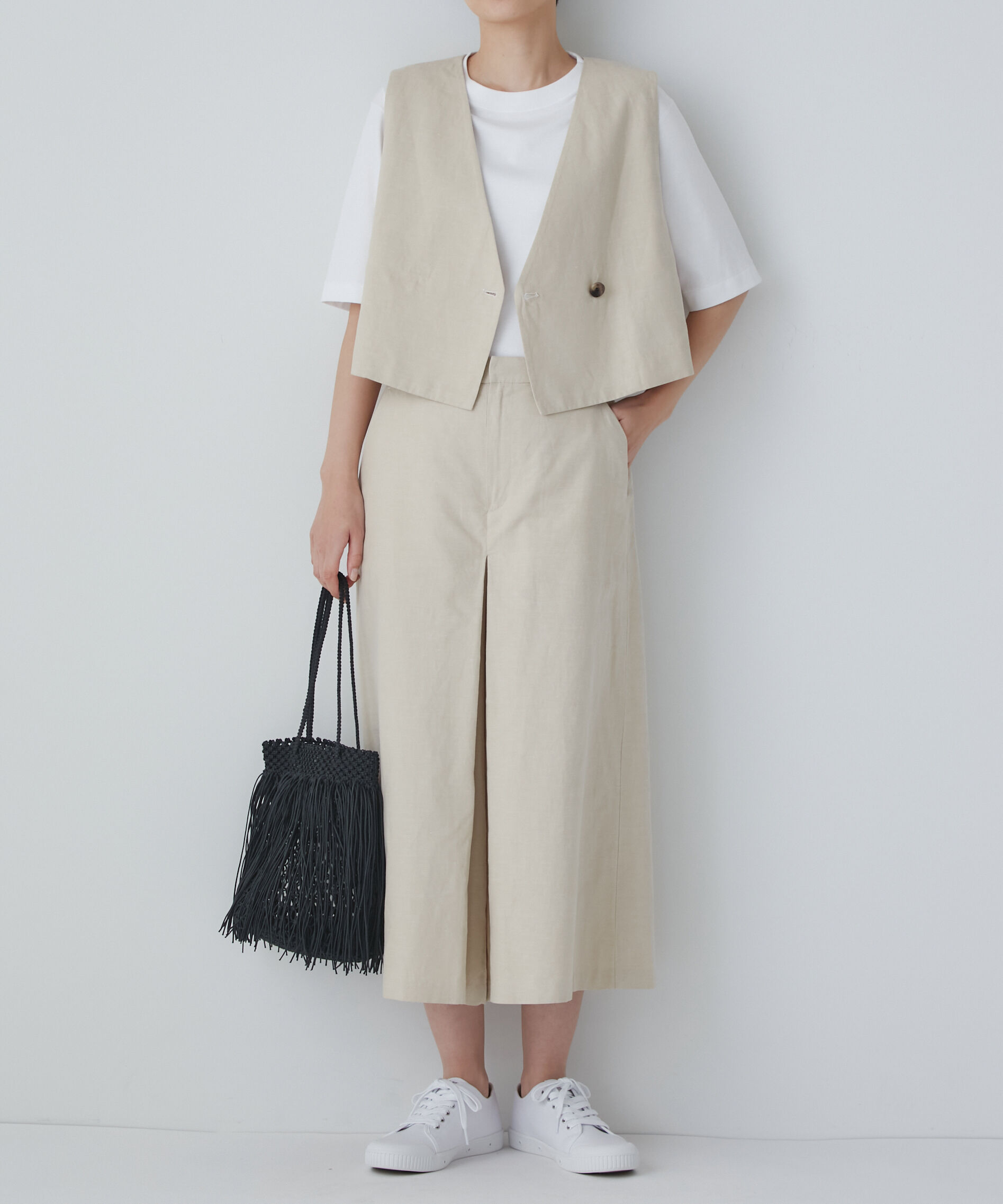  「◆綿麻シャンブレースカーチョ」|スカート|