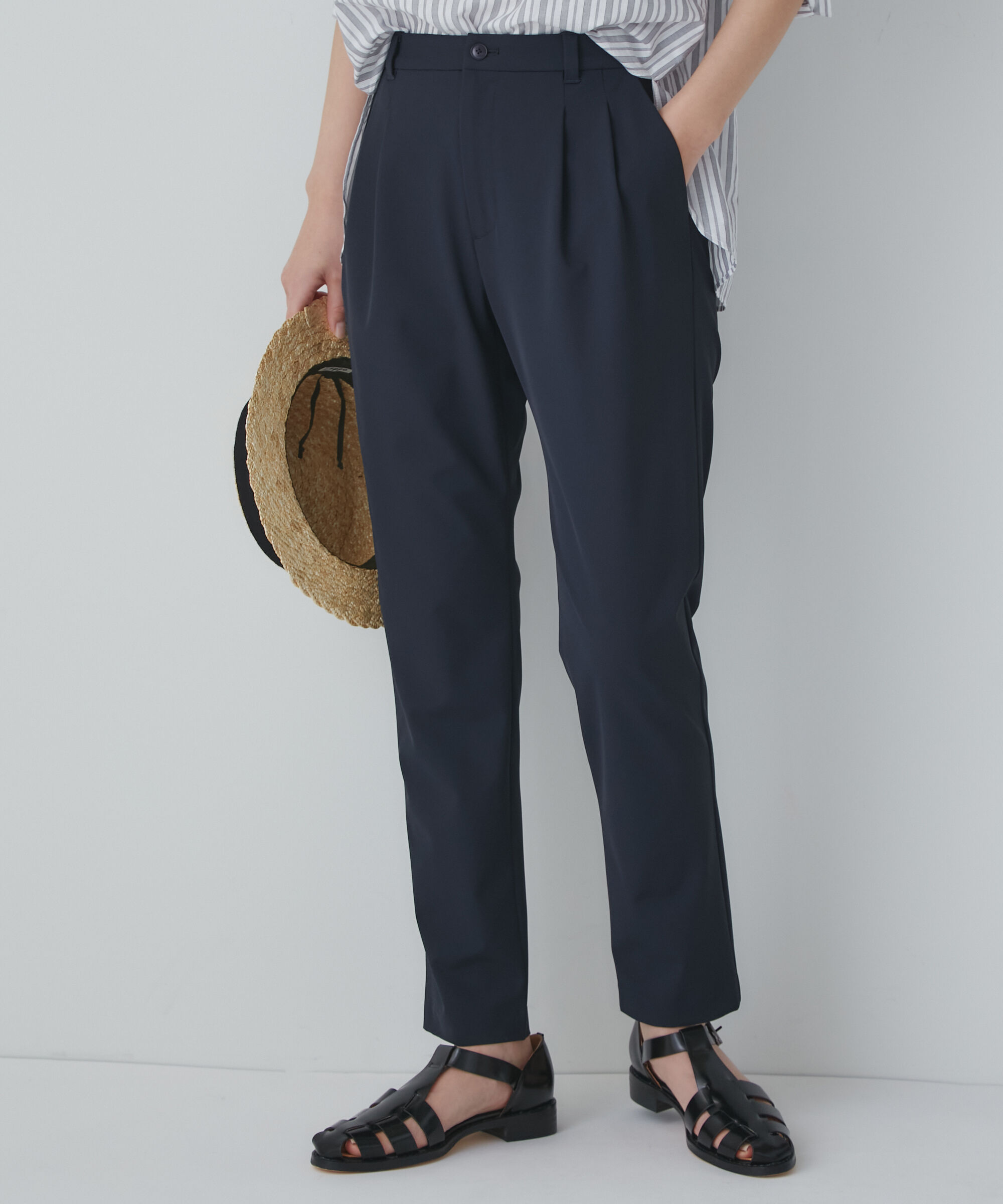  「◆２ＷＡＹスリムテーパードパンツ」|その他|ネイビー