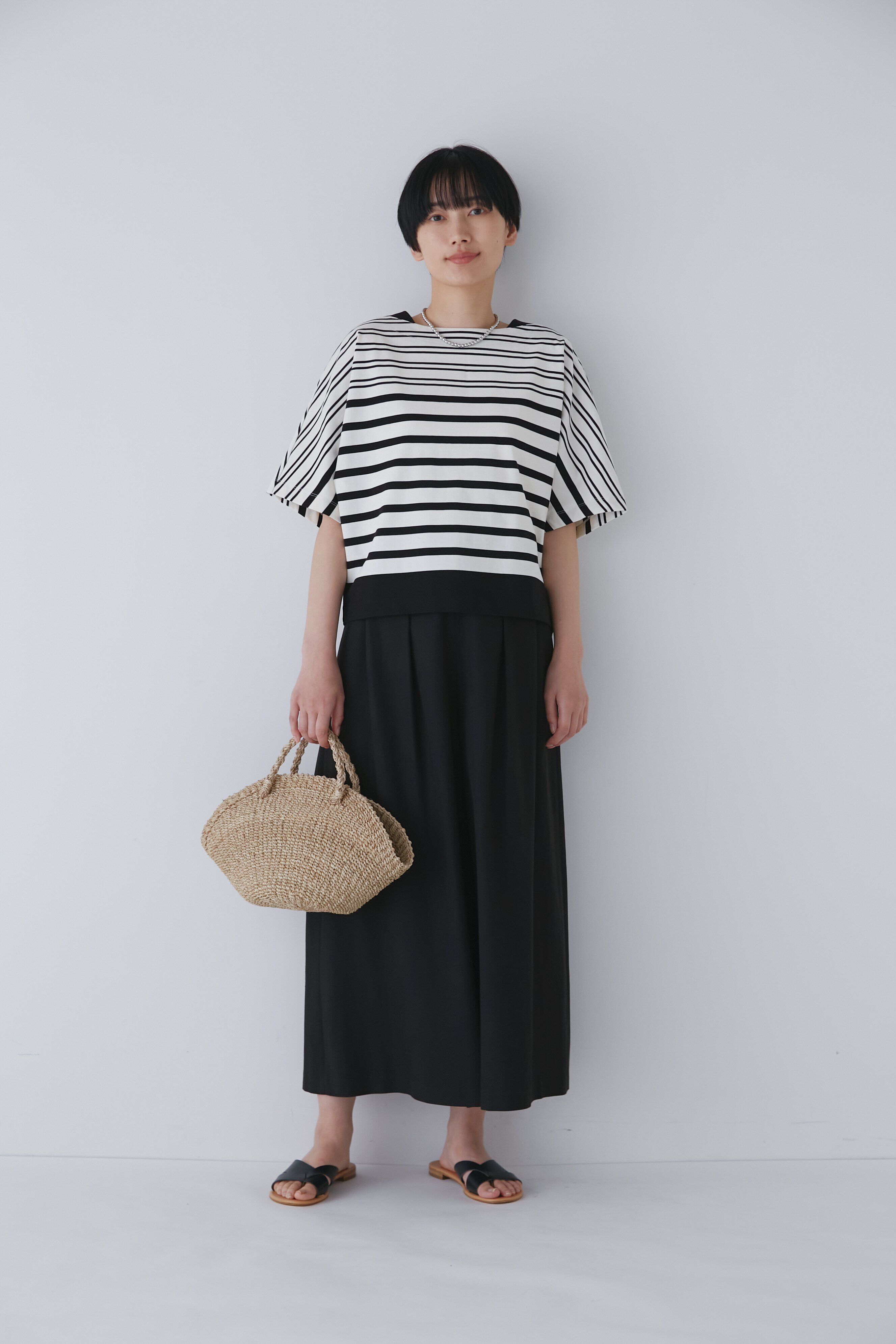  「天竺パネルボーダープルオーバー」|Tシャツ・カットソー|