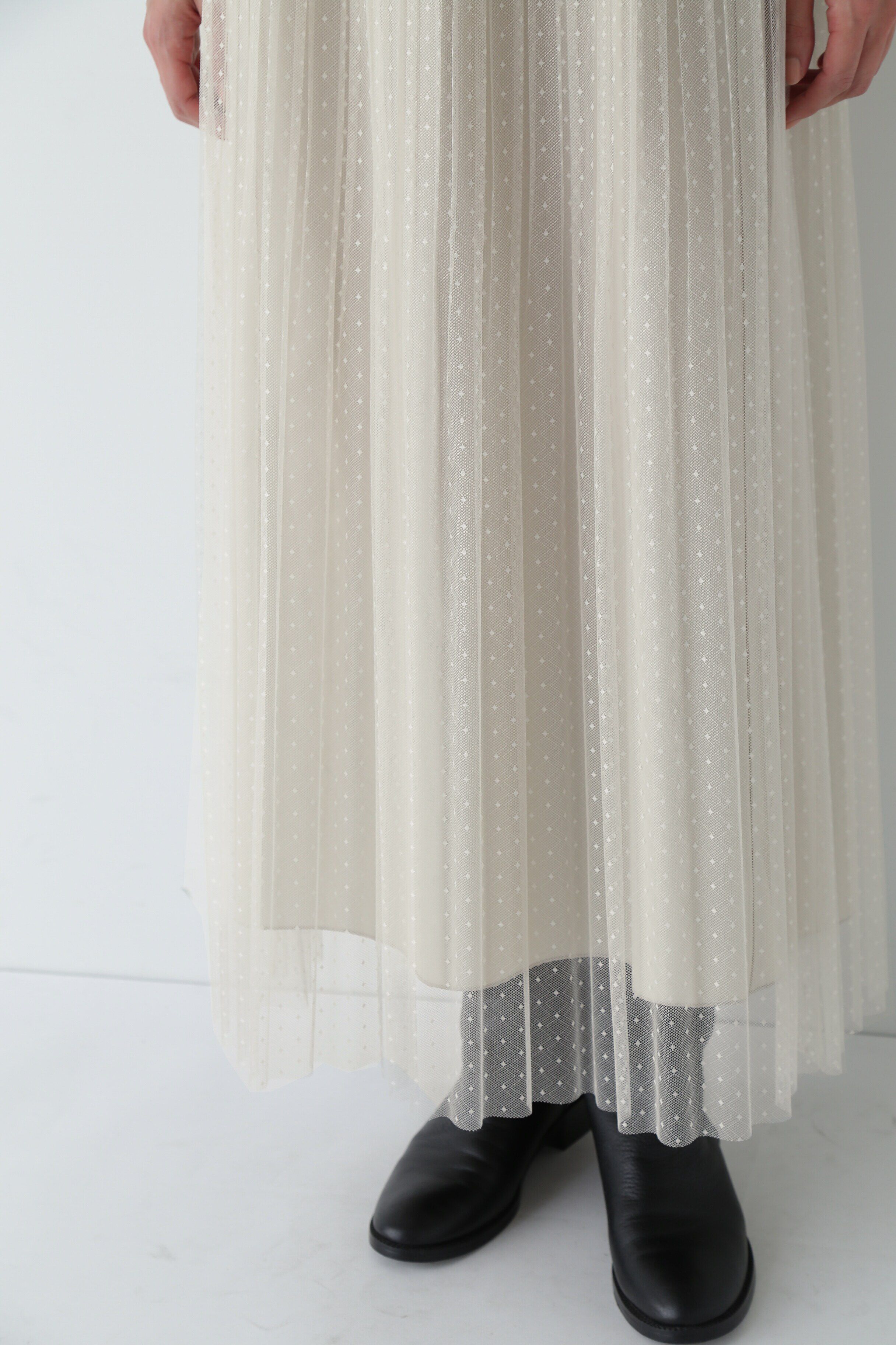  「スクエアドットチュールスカート」|スカート|