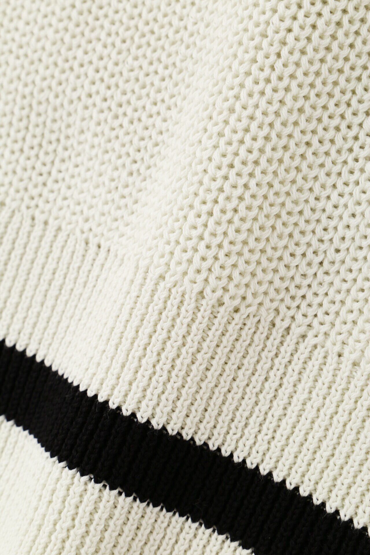  「◆ライン入りコットン片畦ニットベスト」|ニット・セーター|