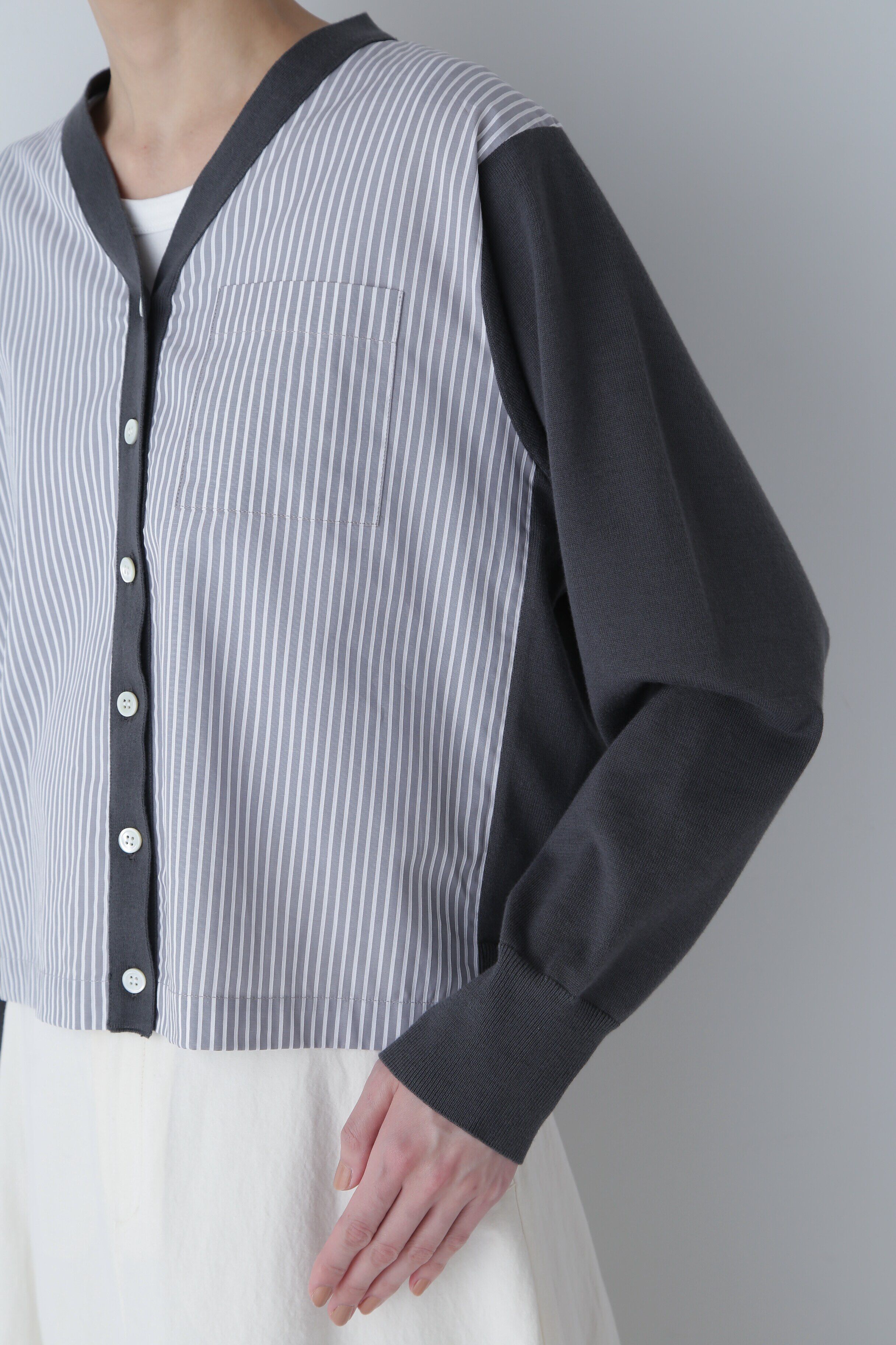  「◆布帛コンビニットカーディガン」|ニット・セーター|