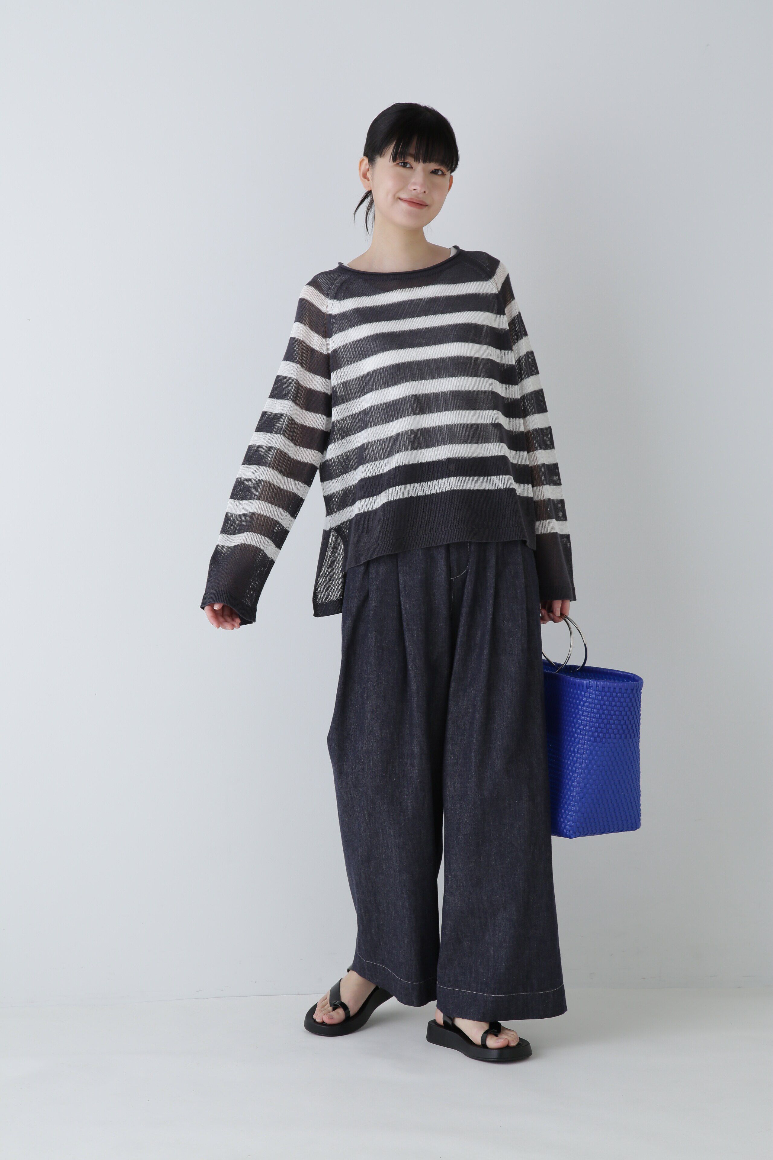  「◆ハイゲージギマボーダーニットプルオーバー」|ニット・セーター|