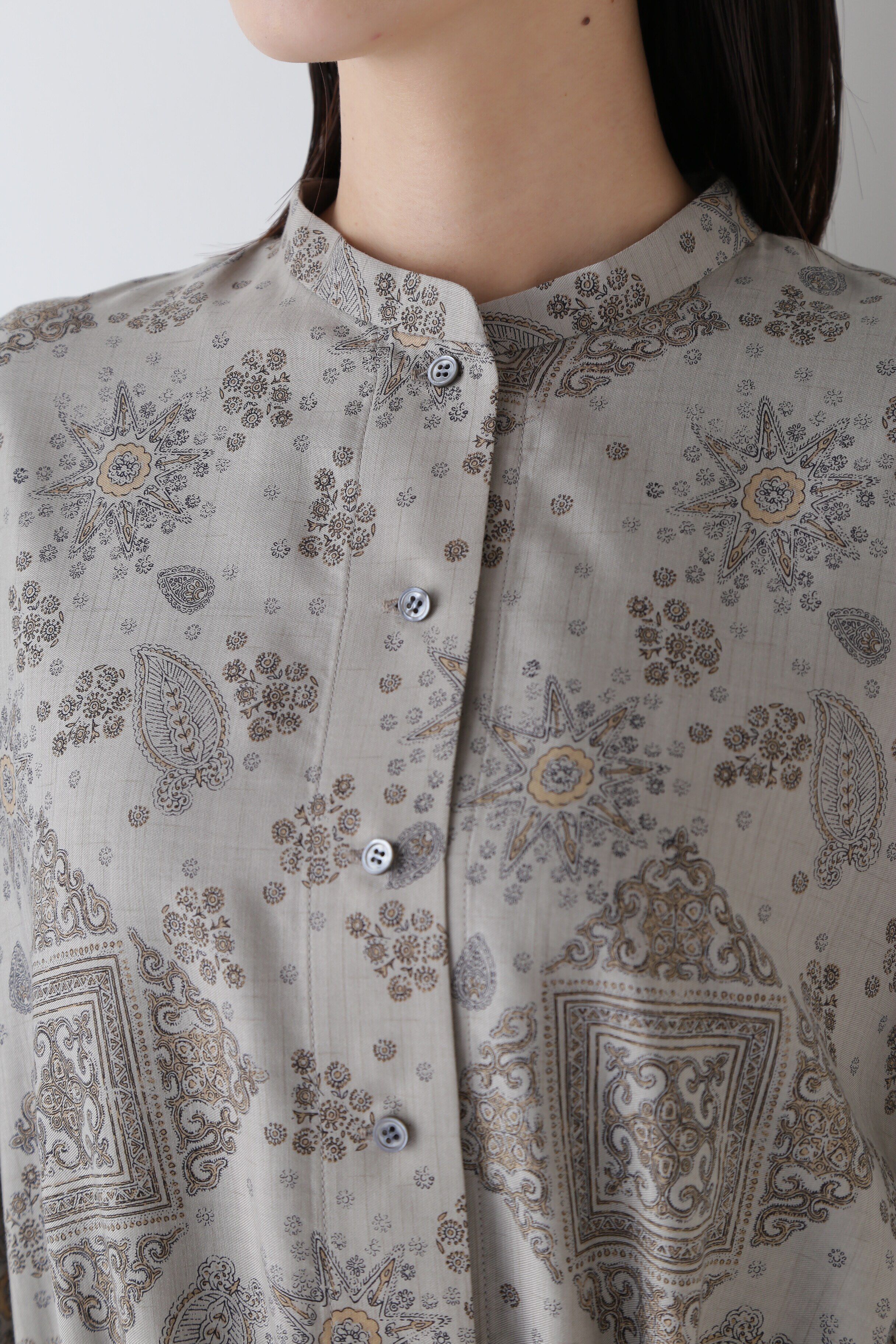  「◆モロッカンプリントウエストギャザーブラウス」|シャツ・ブラウス|