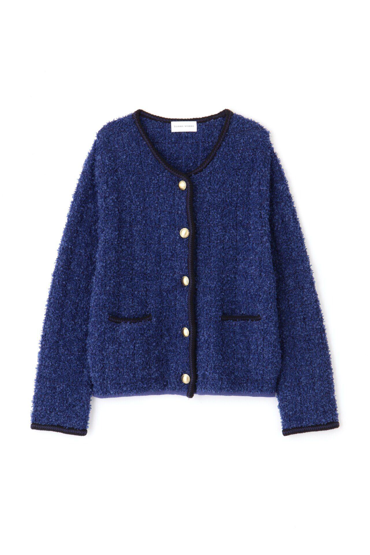  「◆花モールニットツイードジャケット」|ニット・セーター|