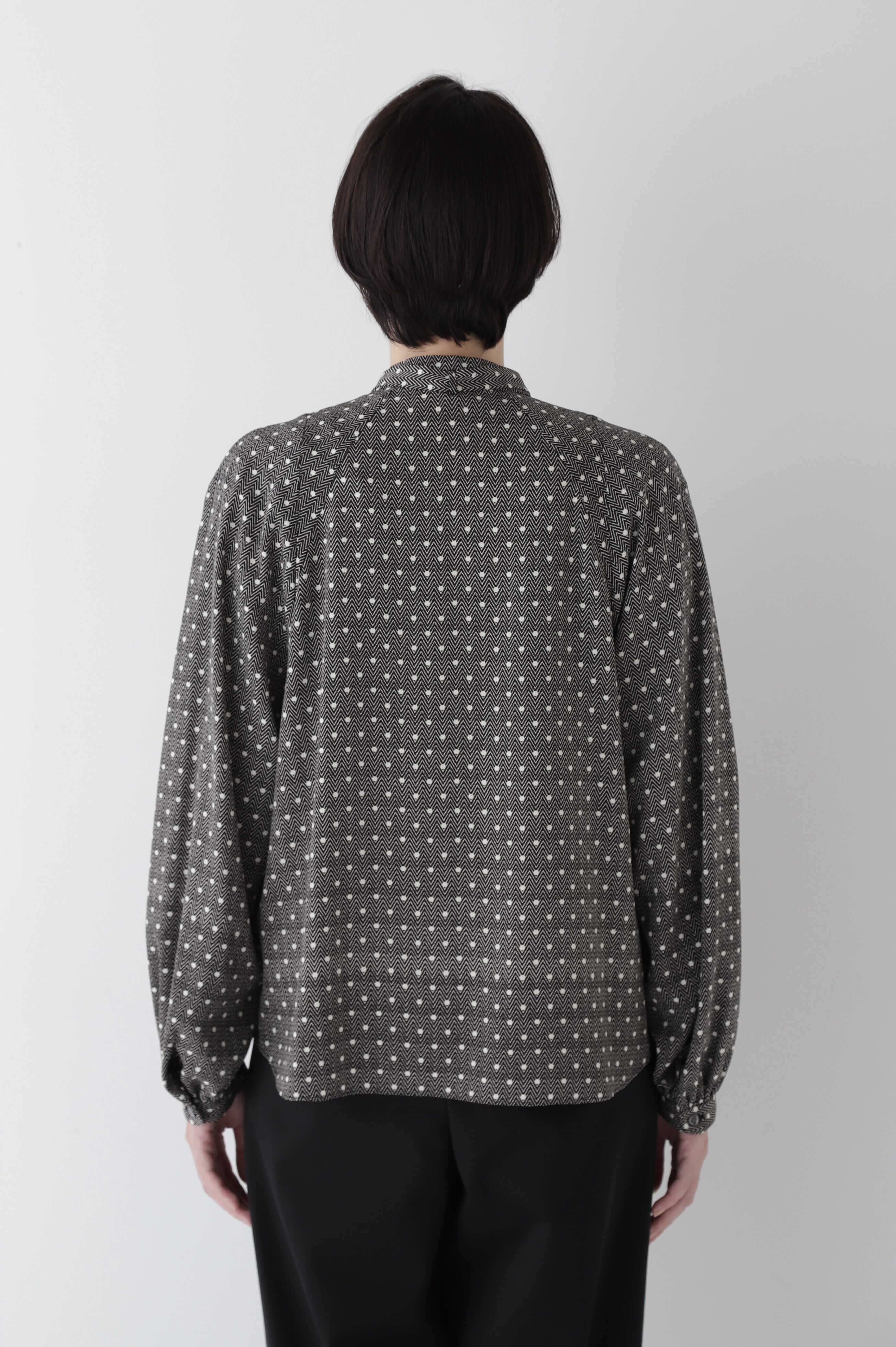  「◆デシンドットプリントボウタイプルオーバー」|シャツ・ブラウス|