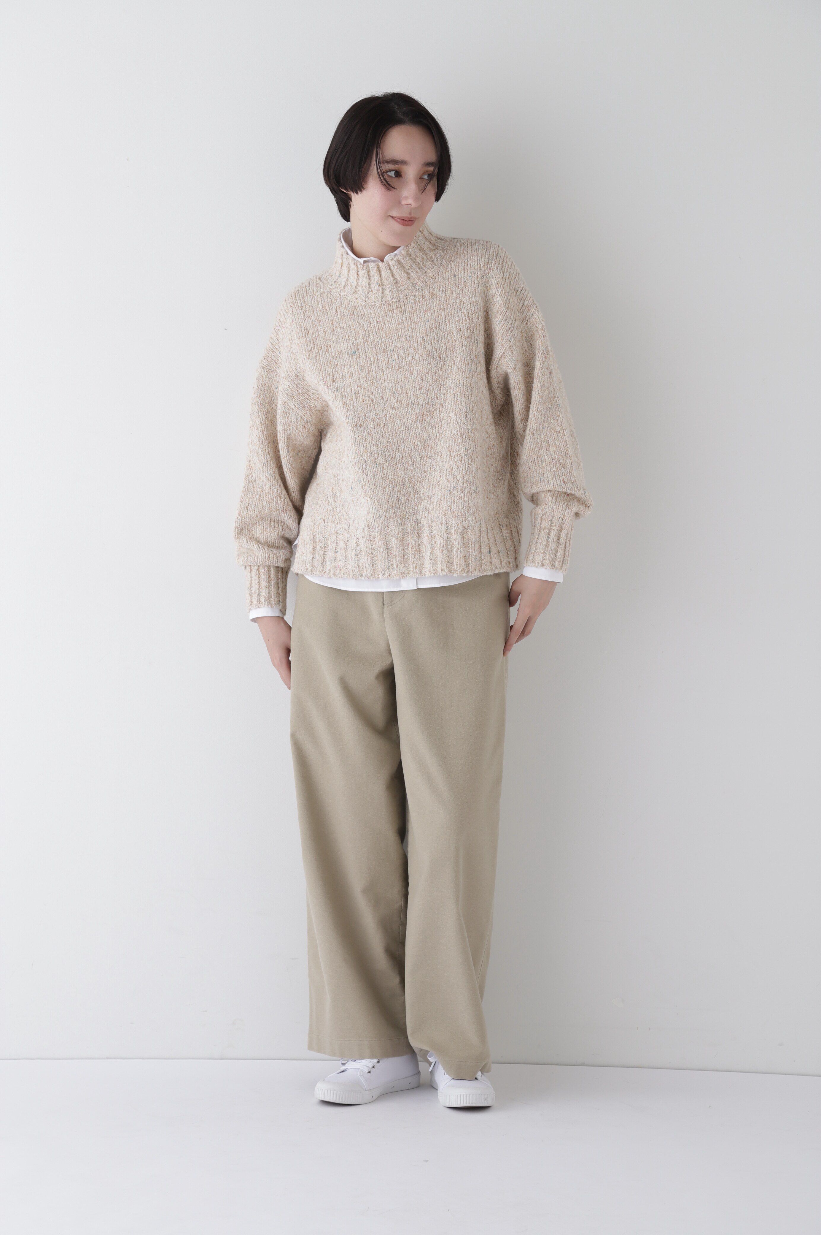  「◆【ウォッシャブル】ＭＩＸヤーンハイネックプルオーバー」|ニット・セーター|