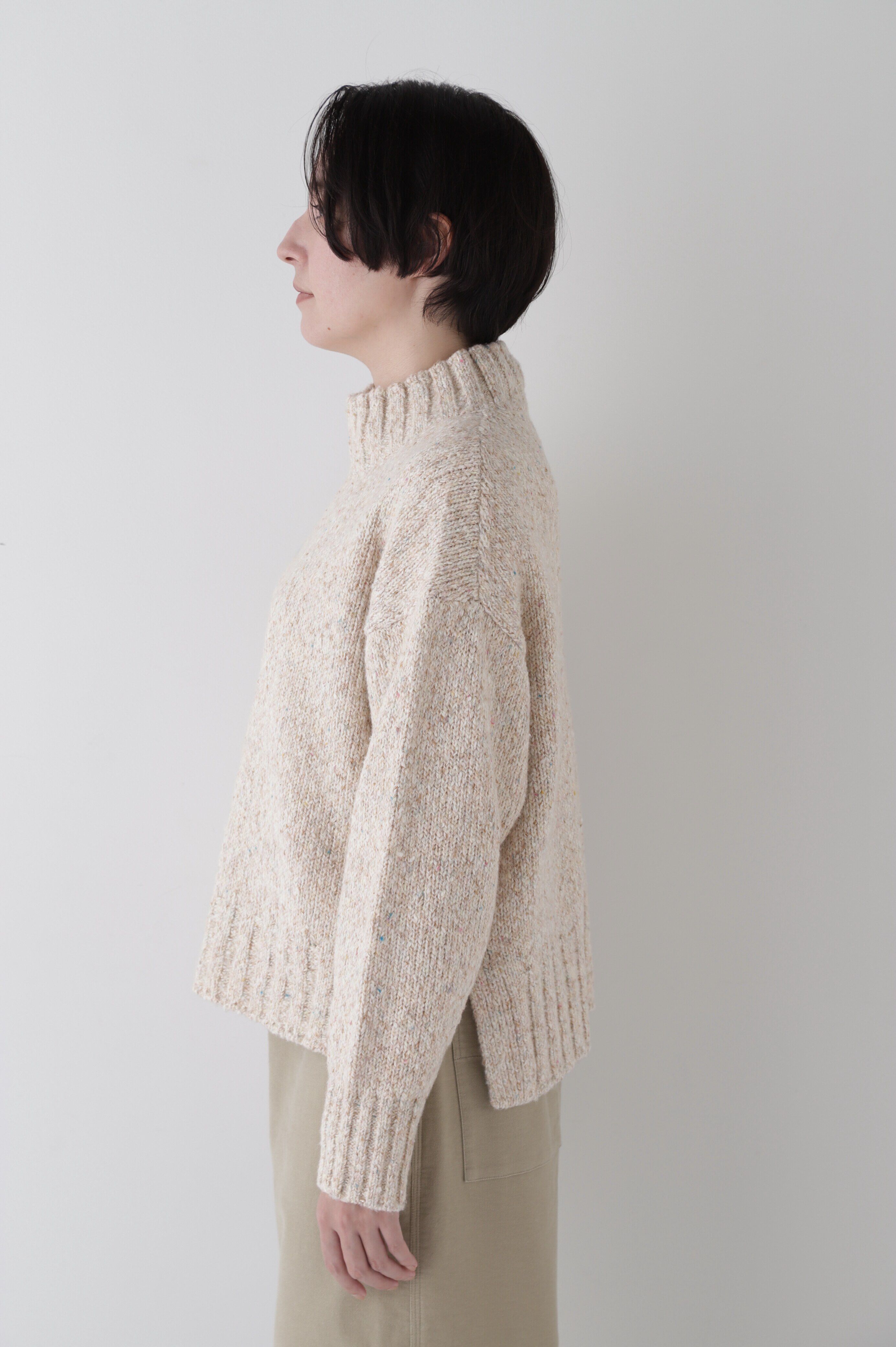  「◆【ウォッシャブル】ＭＩＸヤーンハイネックプルオーバー」|ニット・セーター|