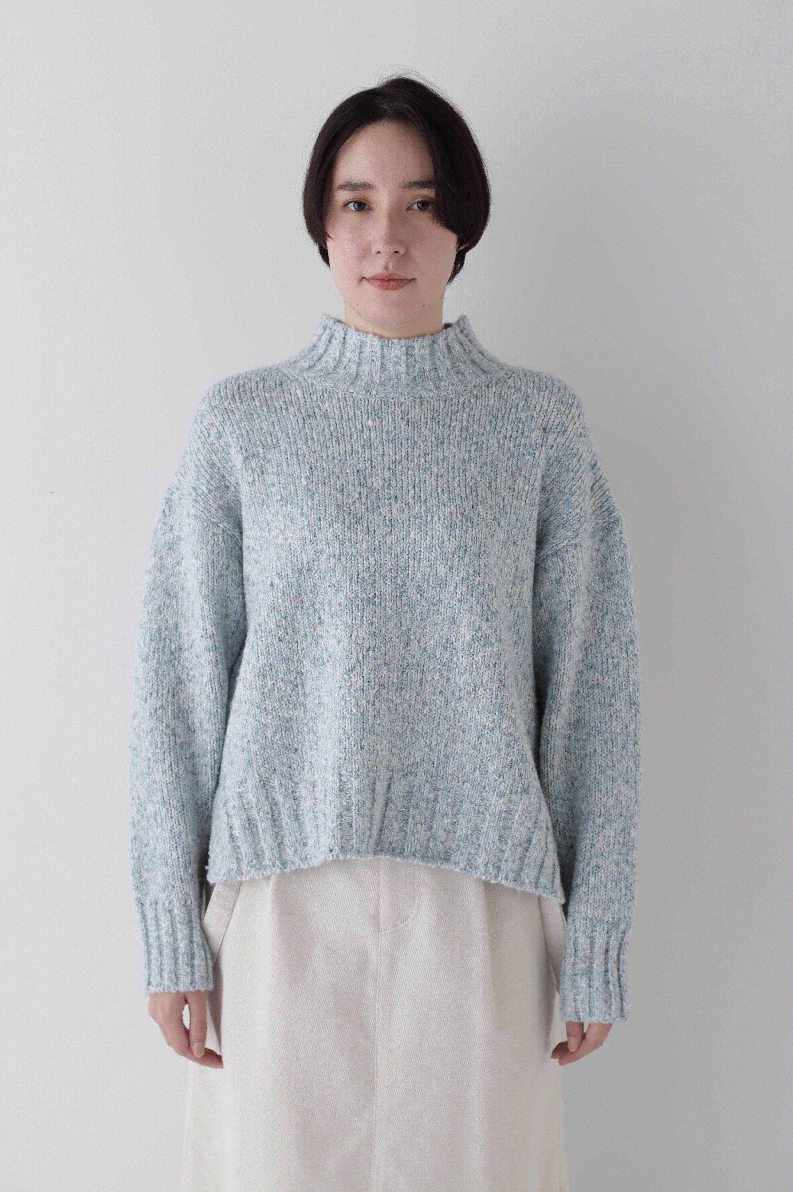  「◆【ウォッシャブル】ＭＩＸヤーンハイネックプルオーバー」|ニット・セーター|