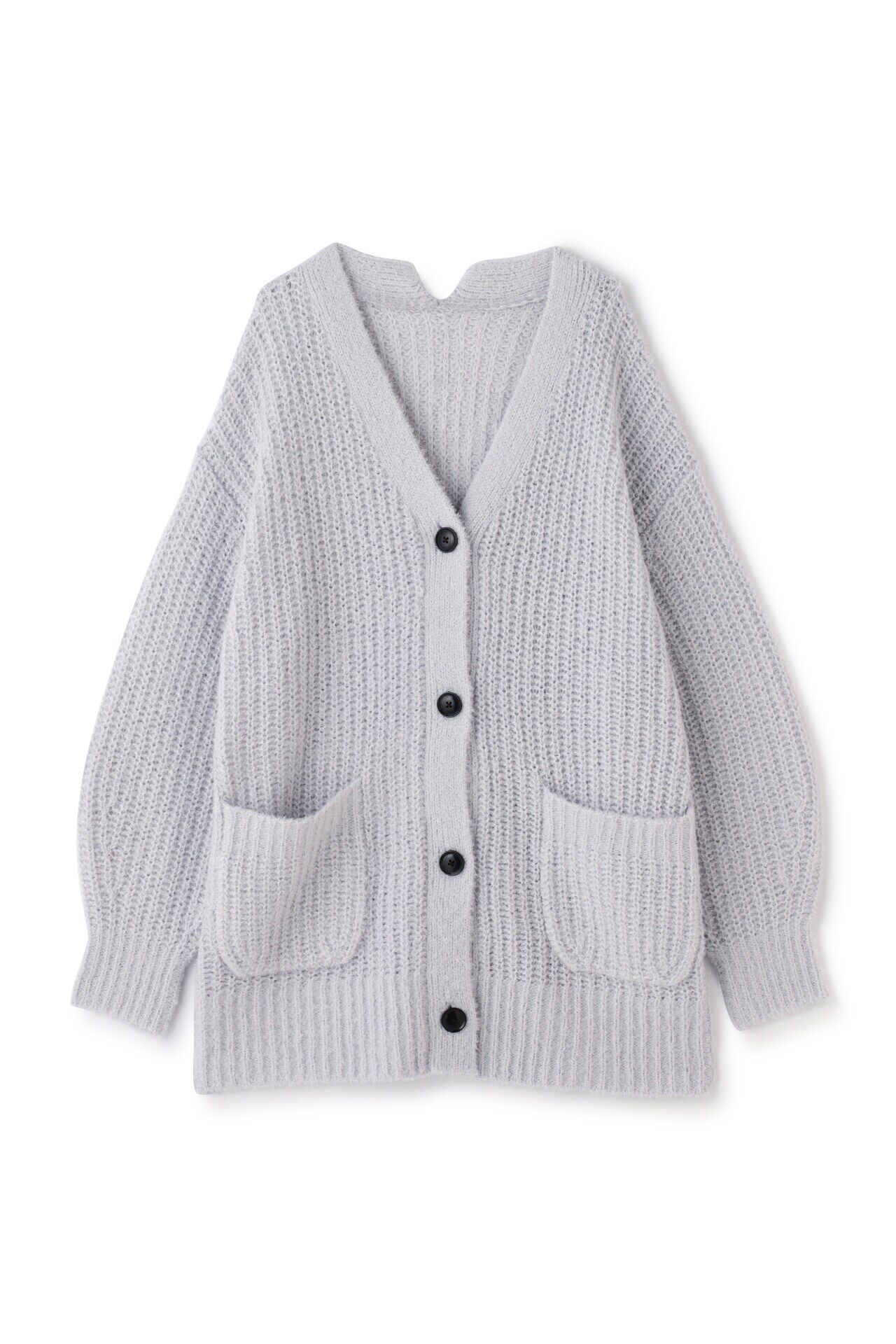  「ブークレ片畦2WAYはおりロングVer」|ニット・セーター|