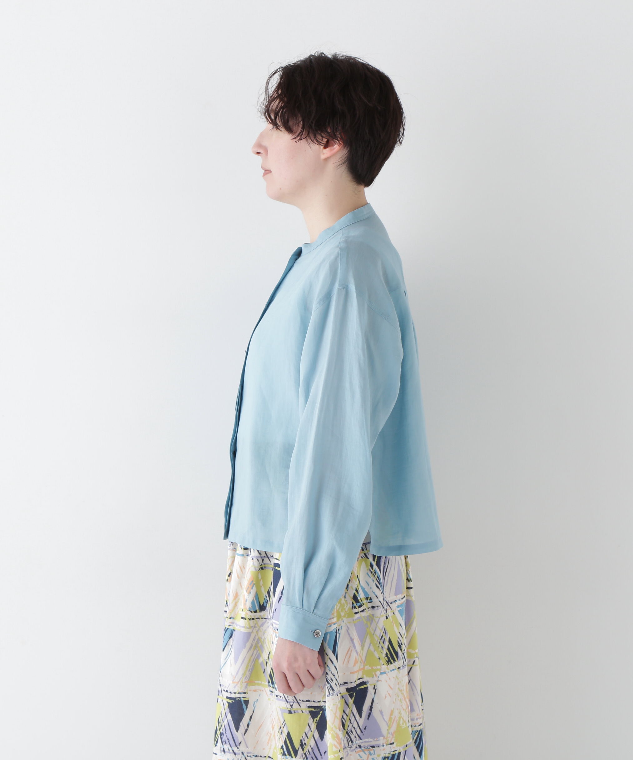  「◆ラミーバンドカラーシャツブラウス」|シャツ・ブラウス|