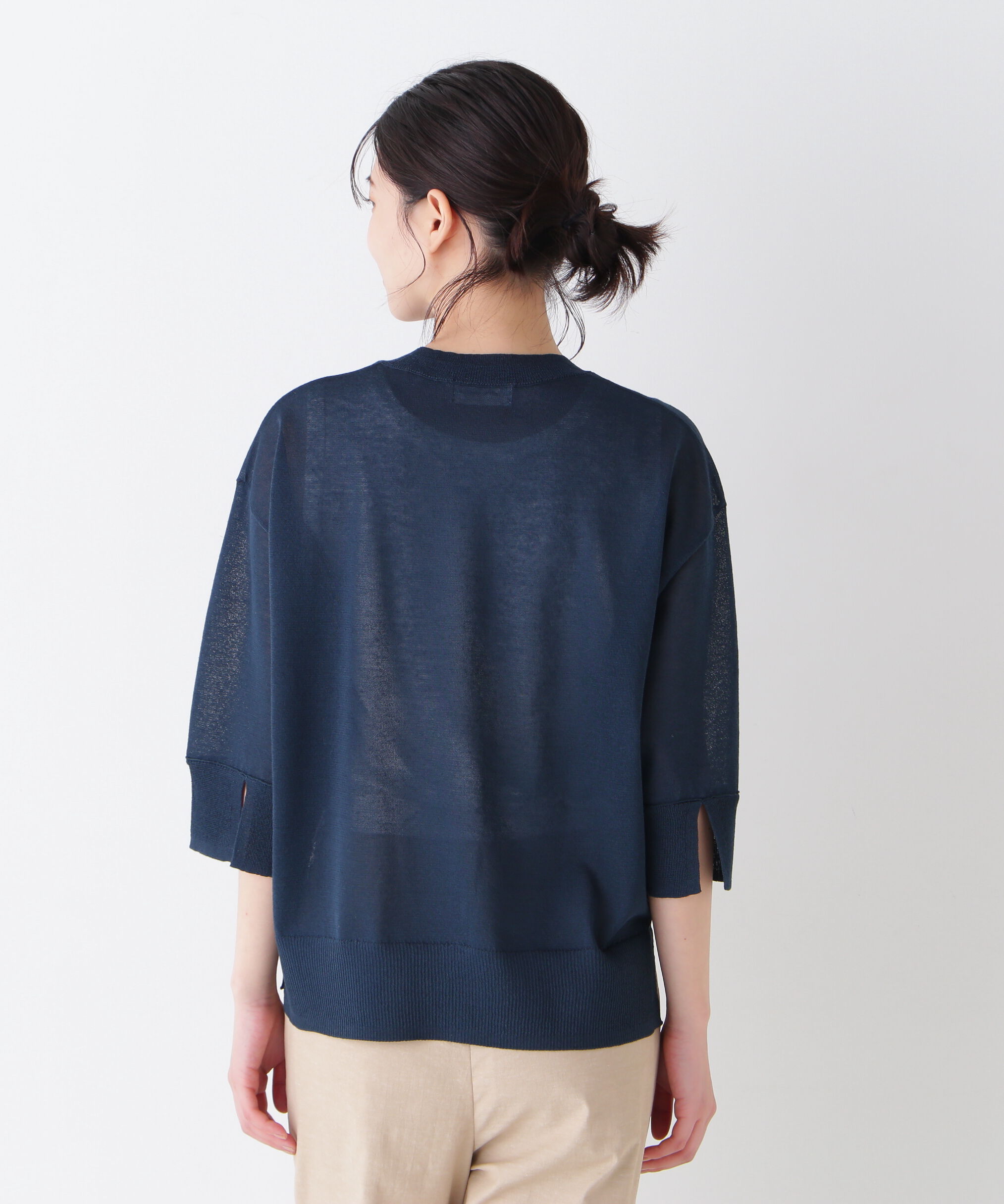  「◆シアーハイゲージクルーネックプルオーバー」|ニット・セーター|