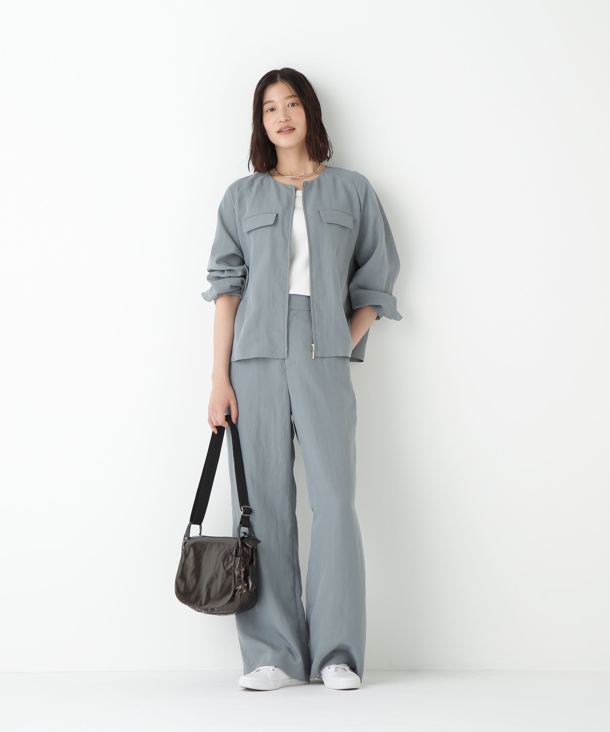  「◆クルーネックショートブルゾン」|ブルゾン・スタジャン|