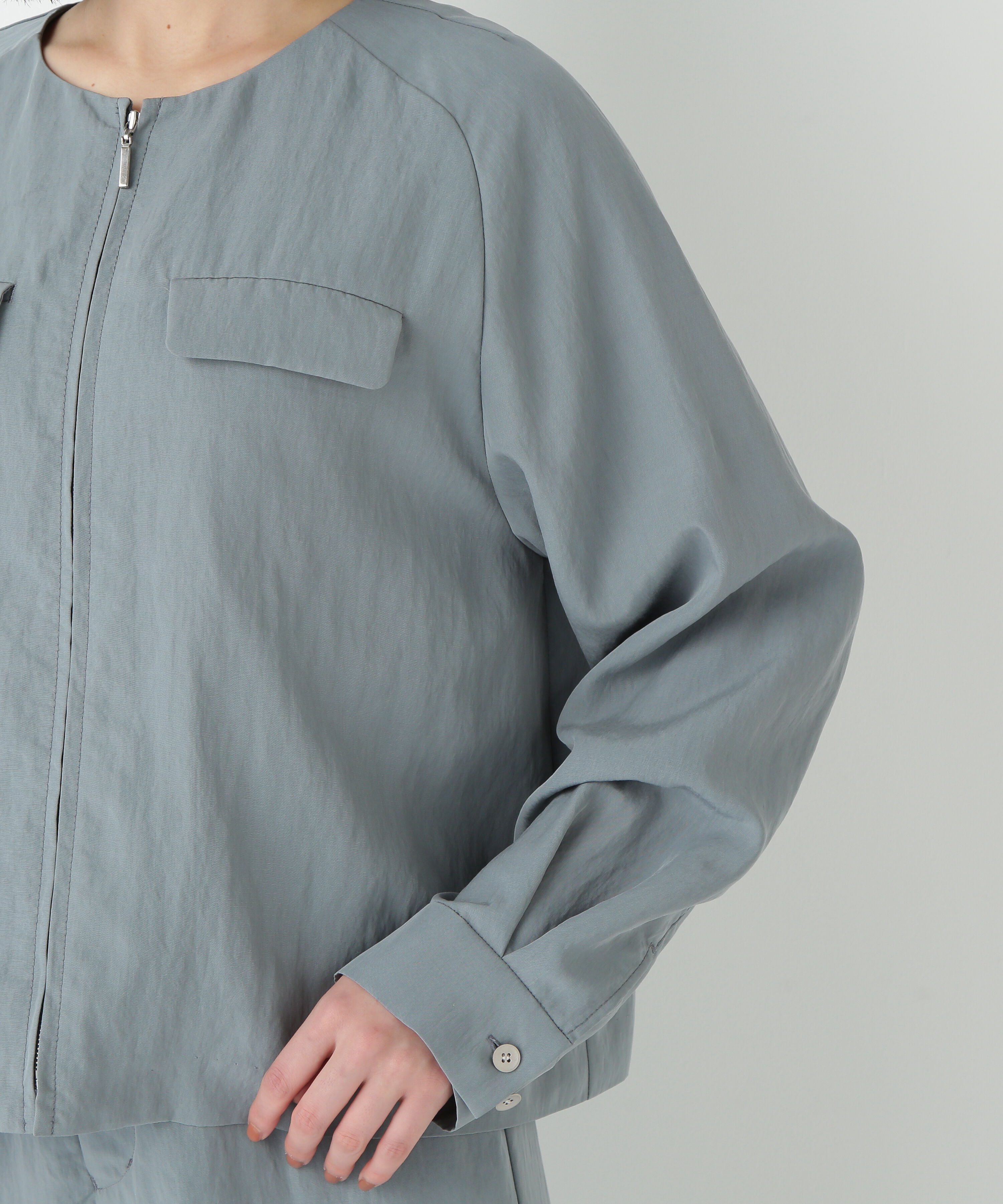  「◆クルーネックショートブルゾン」|ブルゾン・スタジャン|