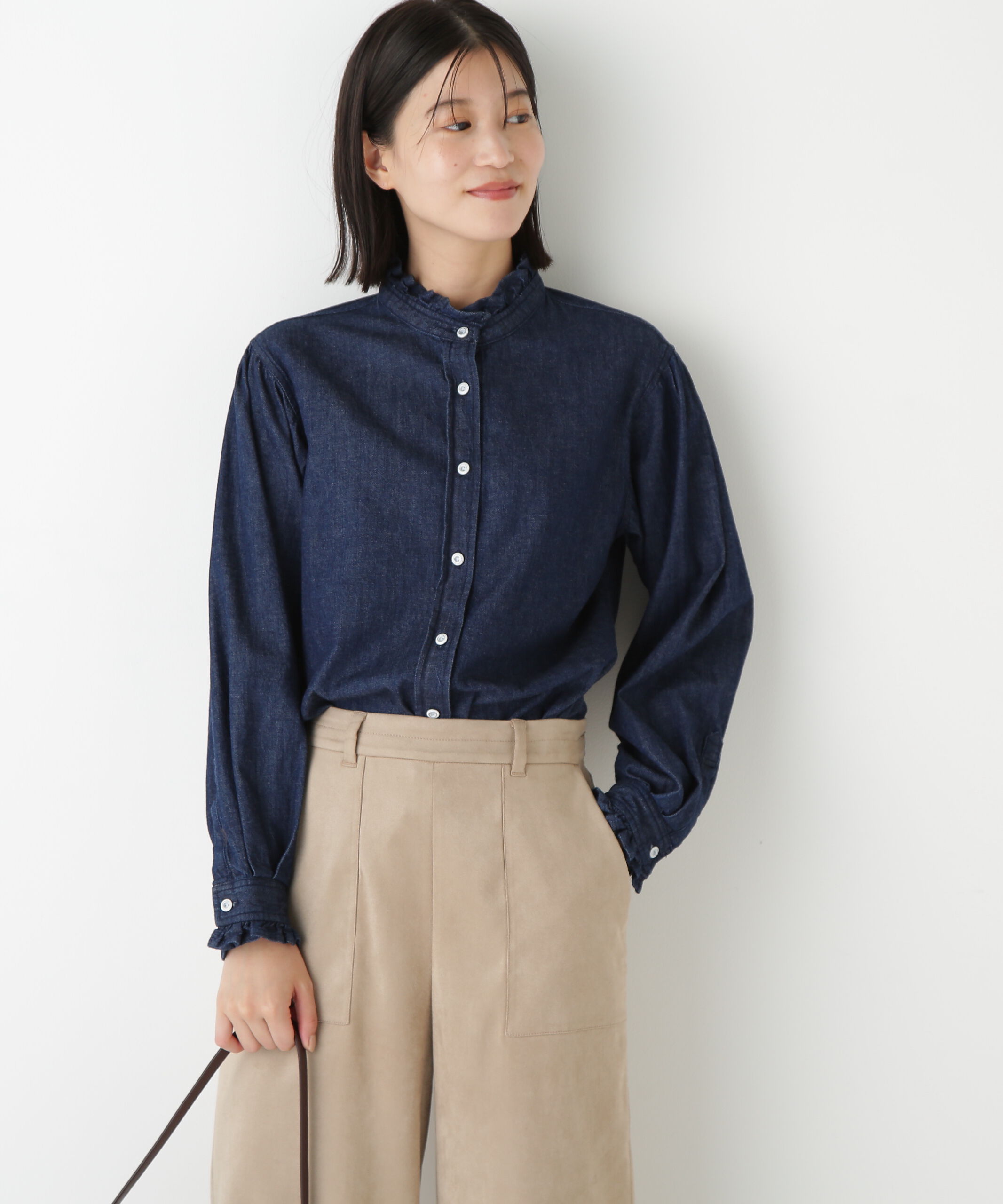  「◆デニムボウタイブラウス」|シャツ・ブラウス|