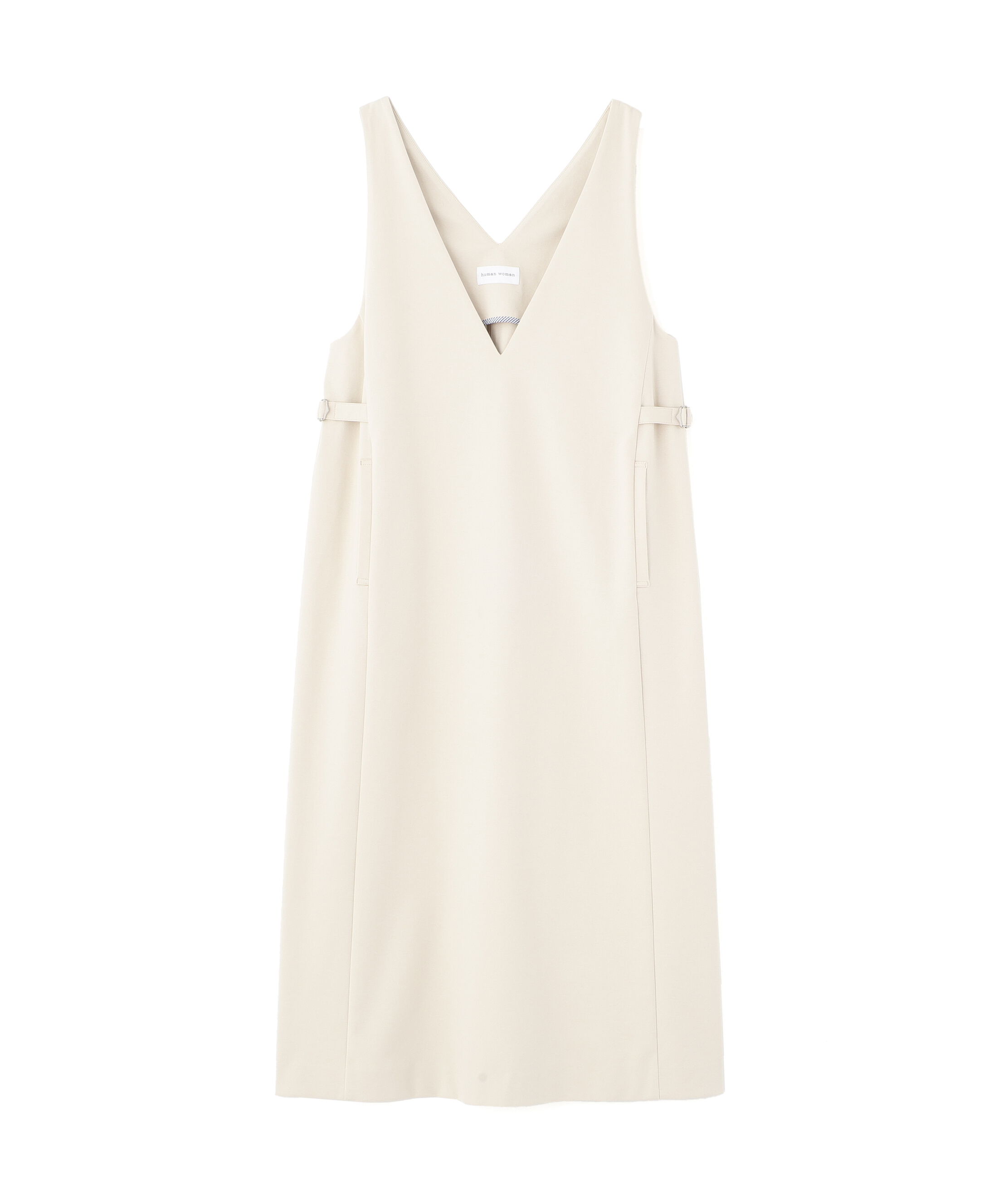  「◆ストレッチポンチＶネックジャンパースカート」|ワンピース|