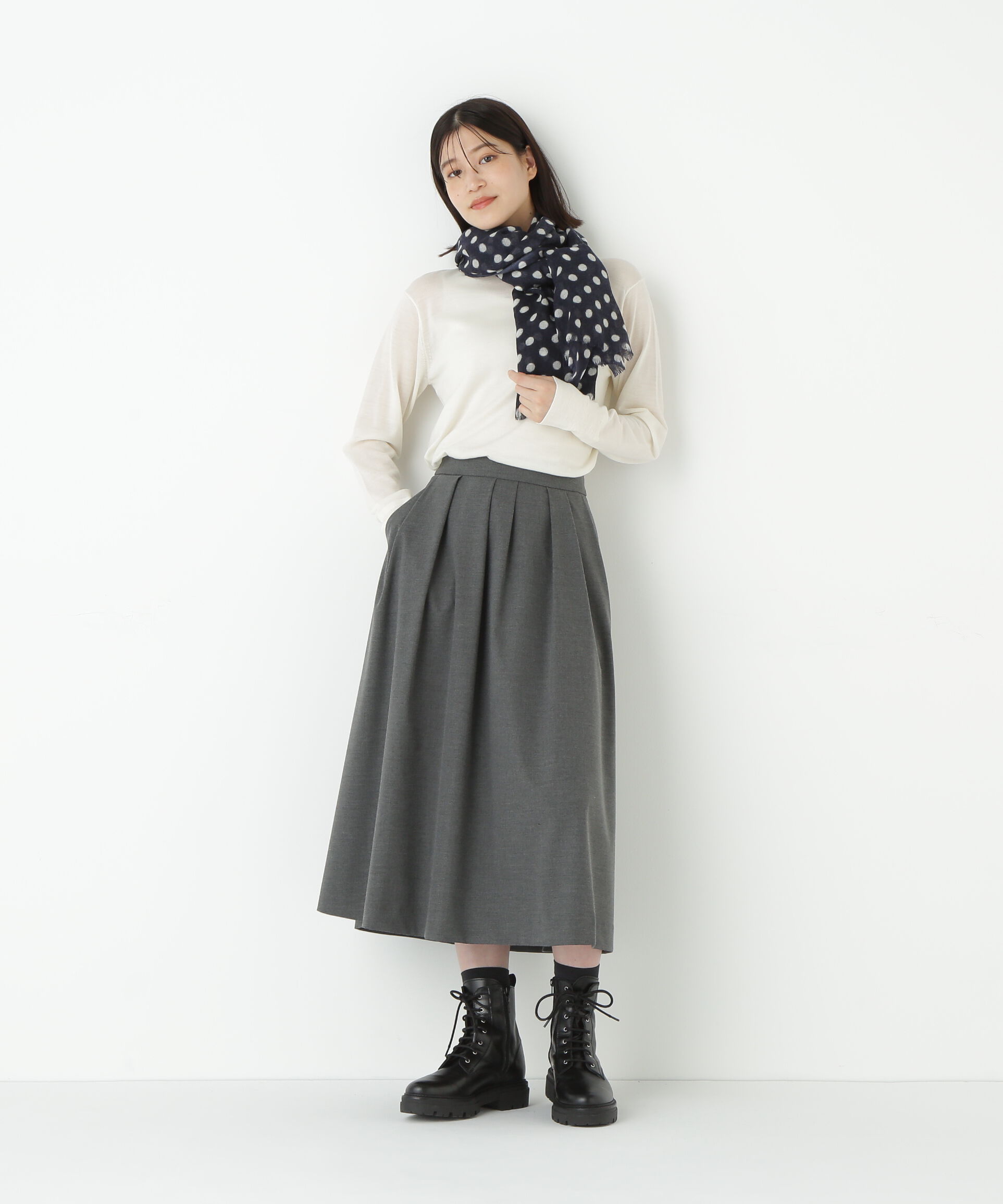  「◆クリアウールクルーネックニット」|ニット・セーター|