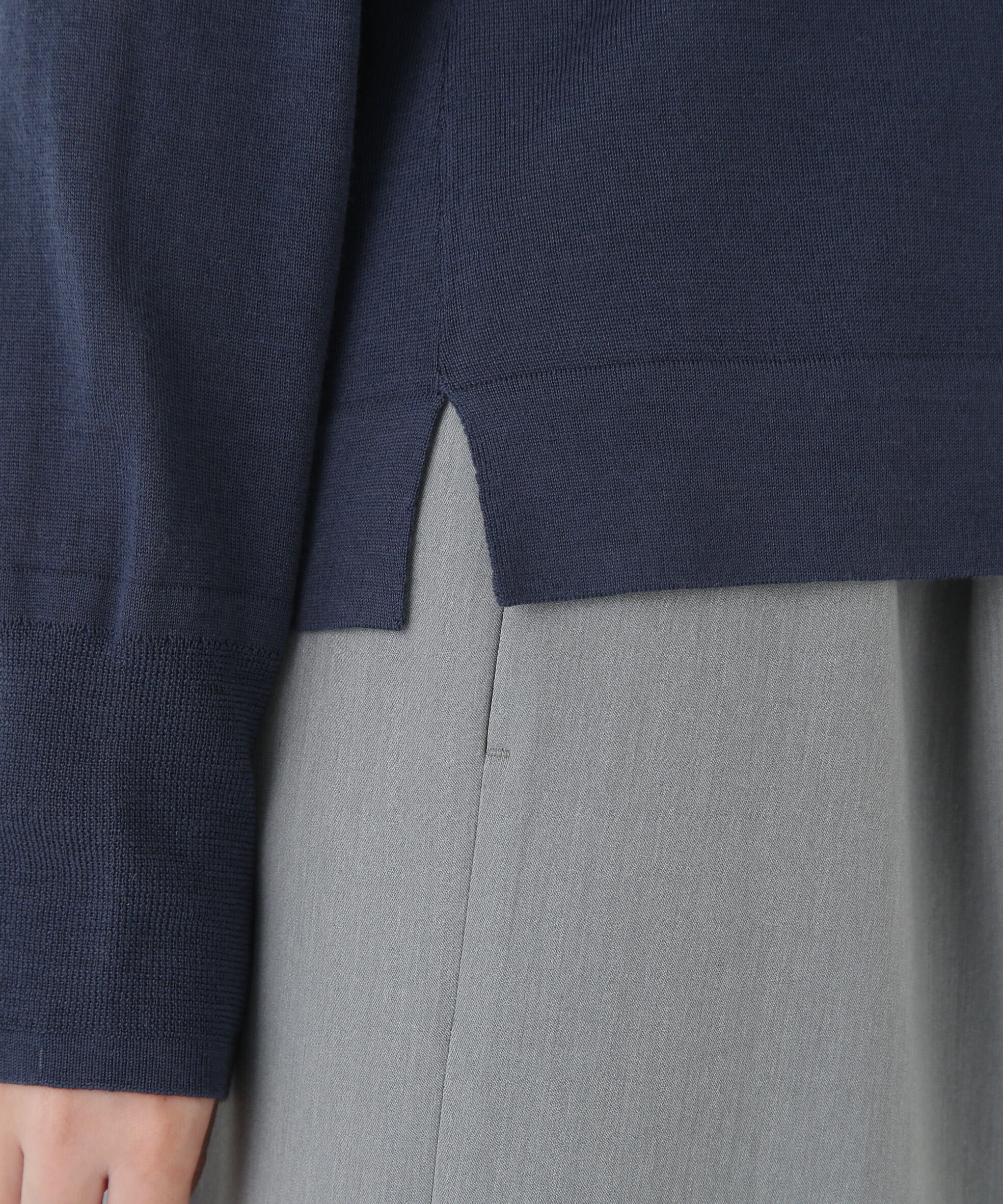  「◆クリアウールクルーネックニット」|ニット・セーター|