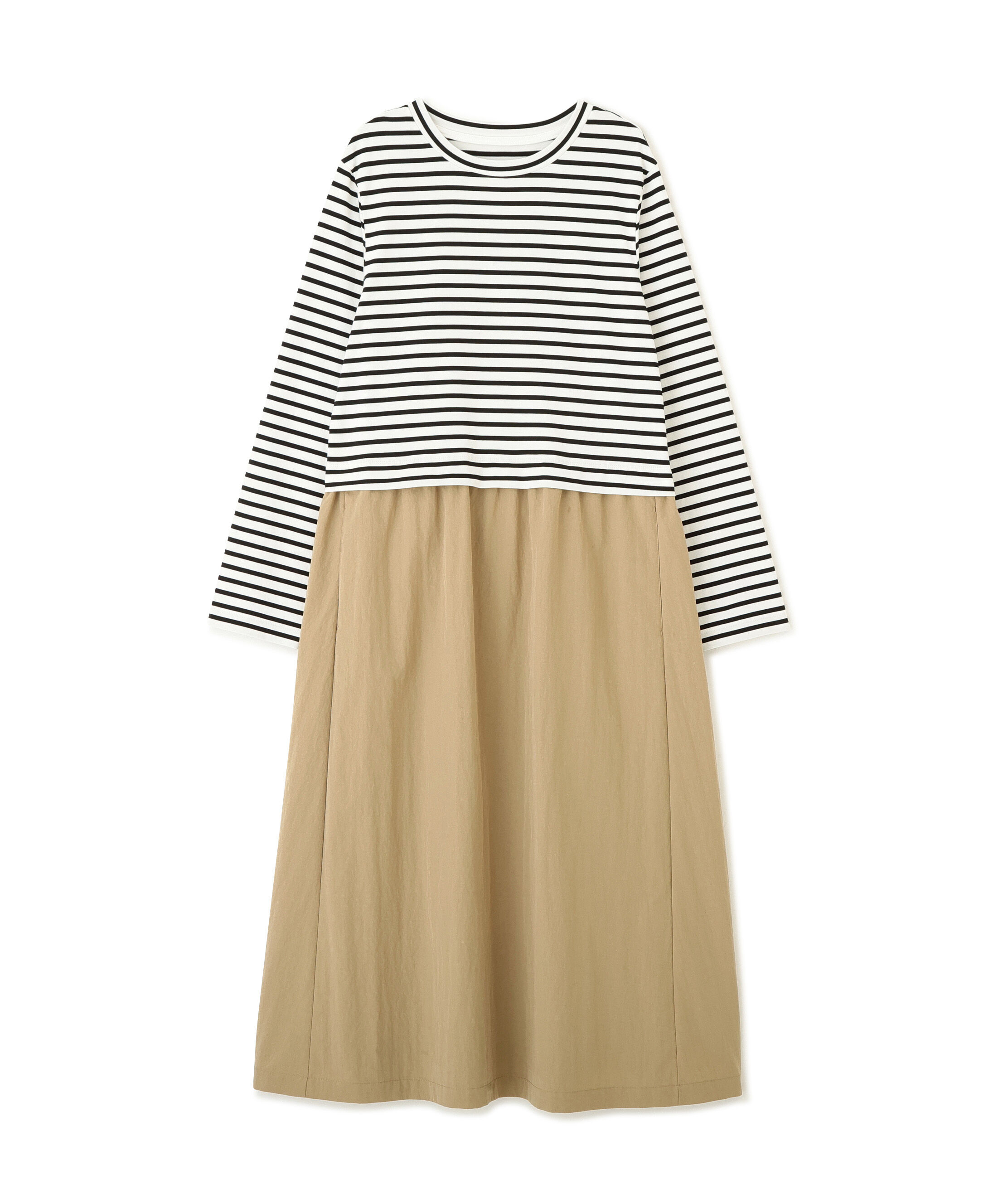  「◆ドッキングモックネックプルオーバーワンピース」|ワンピース|