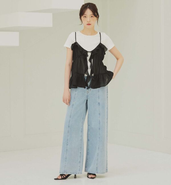 archives「ラッフルフリルキャミ&times;テレコＴｅｅＳＥＴ」|カーディガン|