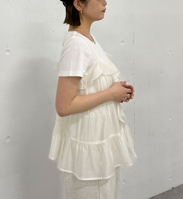 archives「ラッフルフリルキャミ&times;テレコＴｅｅＳＥＴ」|カーディガン|