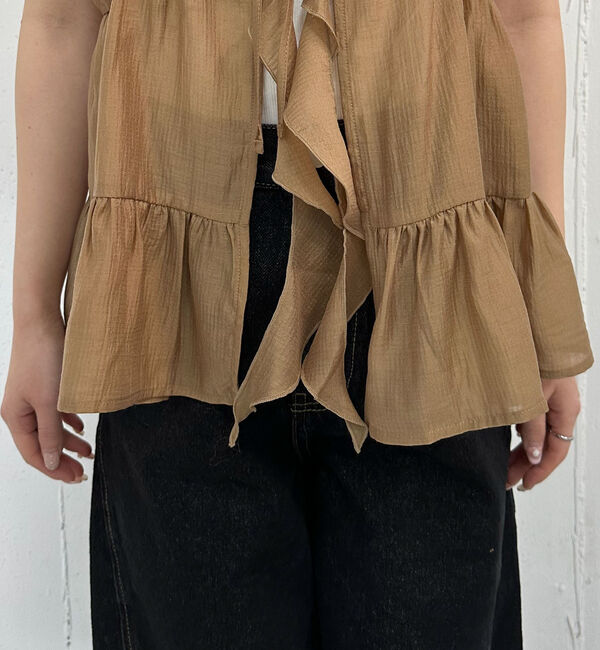 archives「ラッフルフリルキャミ&times;テレコＴｅｅＳＥＴ」|カーディガン|