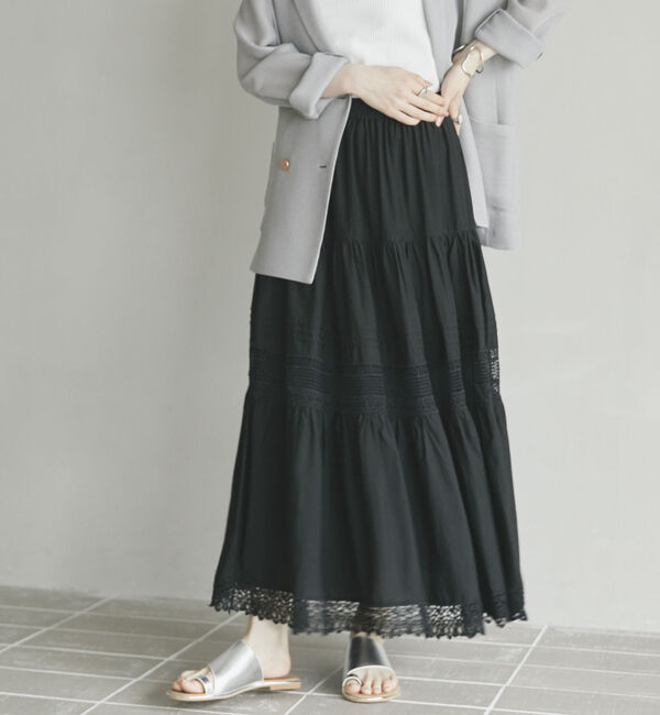Doux archives「レースティアードスカート」|スカート|