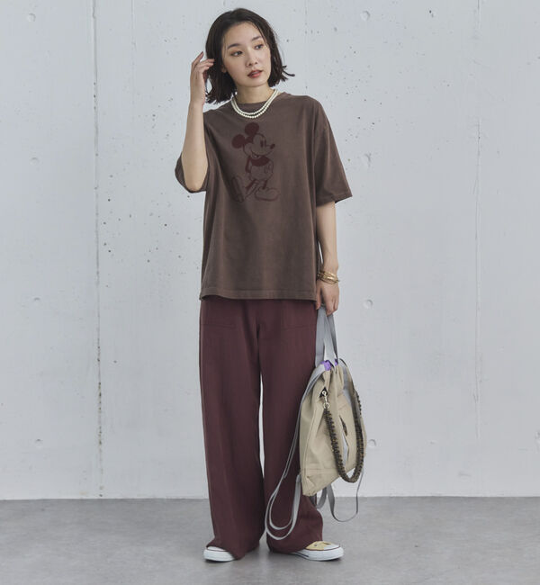 Doux archives「【セットアップ対応】ワイドベイカーパンツ」|チノ|