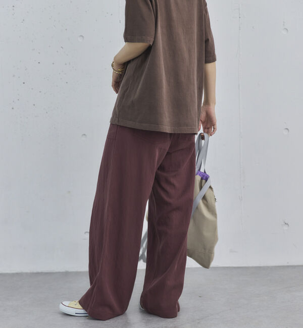 Doux archives「【セットアップ対応】ワイドベイカーパンツ」|チノ|