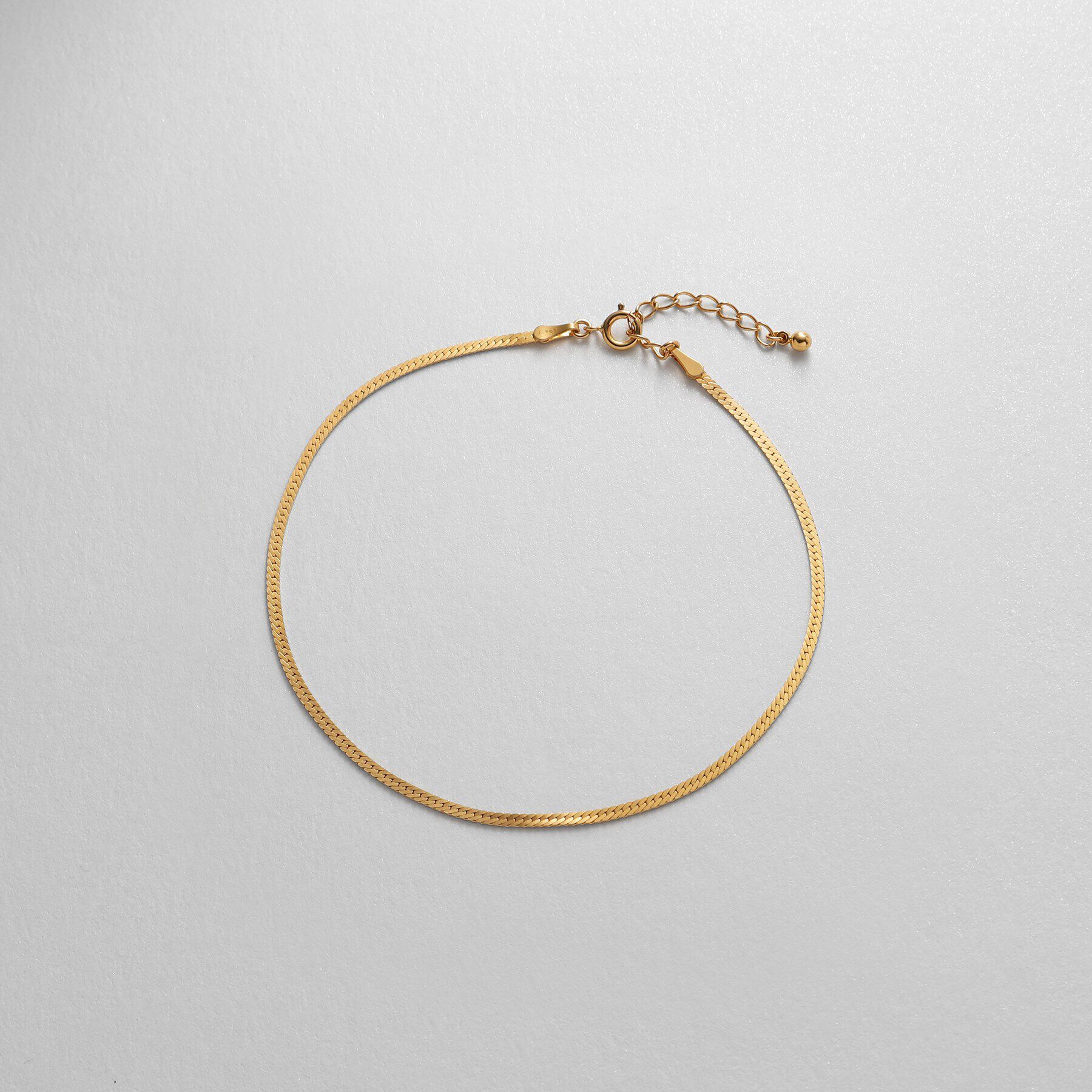 COCOSHNIK ONKITSCH「シルバー デザインチェーン フラットスネークアンクレット GP」|アンクレット|