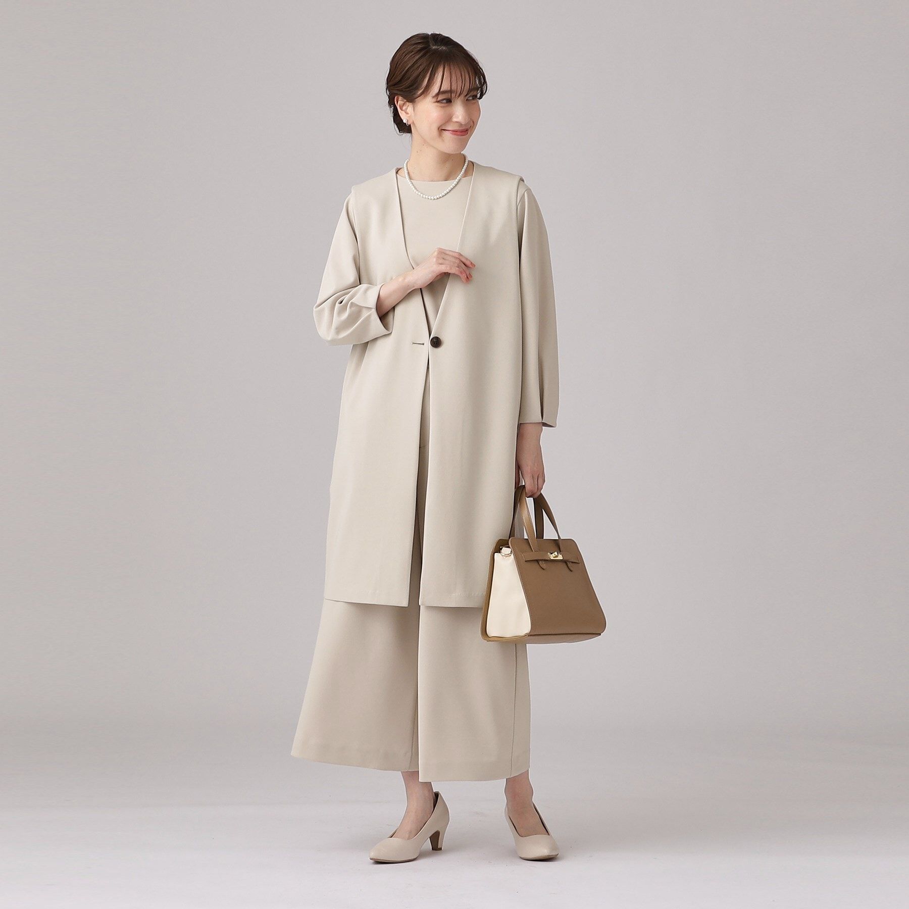 SHOO･LA･RUE「【通勤／デイリー／セットアップ可】マルチに使える カットジョーゼット ジレ」|ベスト・ジレ|