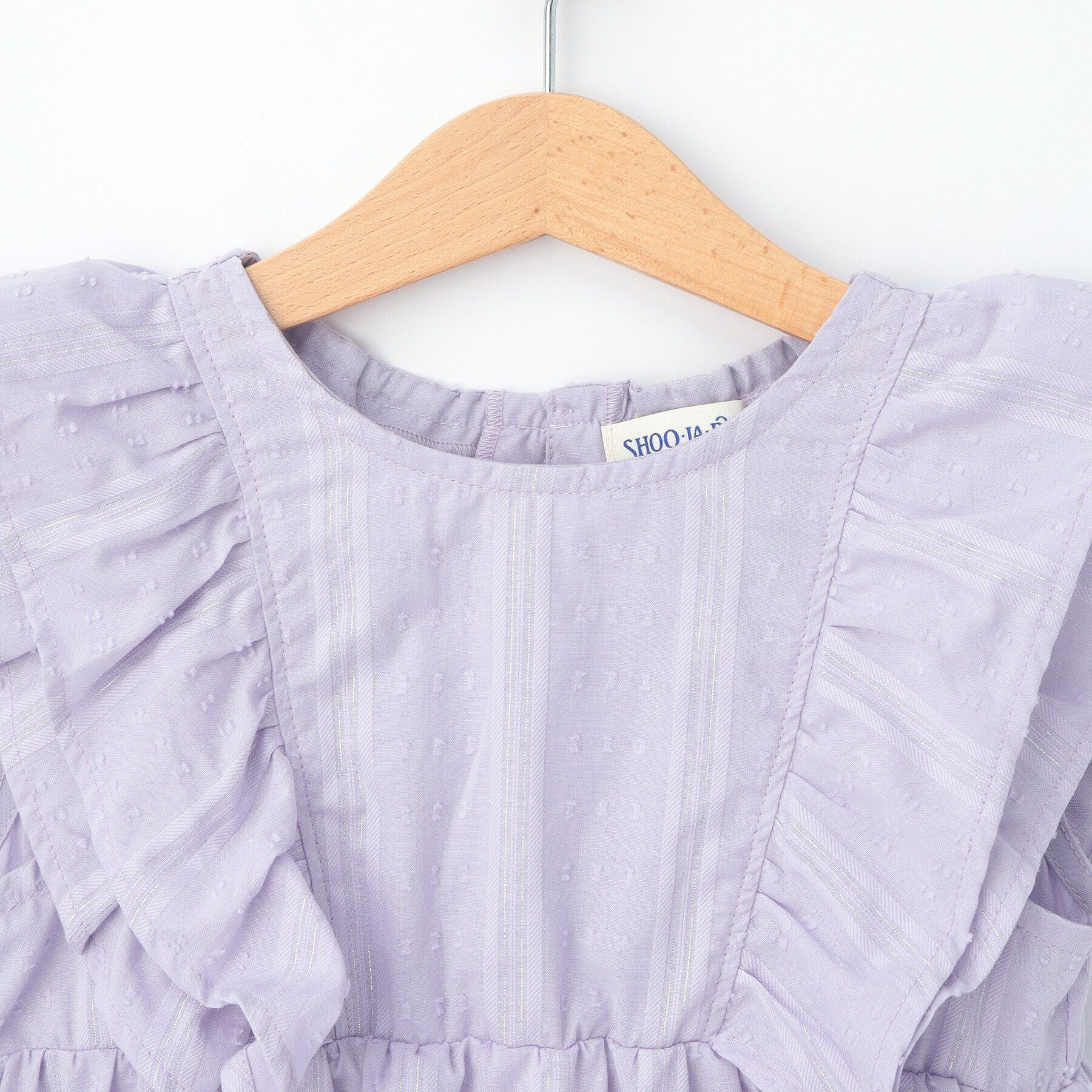 SHOO･LA･RUE「【110-140cm】カットドビーフリルブラウス」|シャツ・ブラウス|