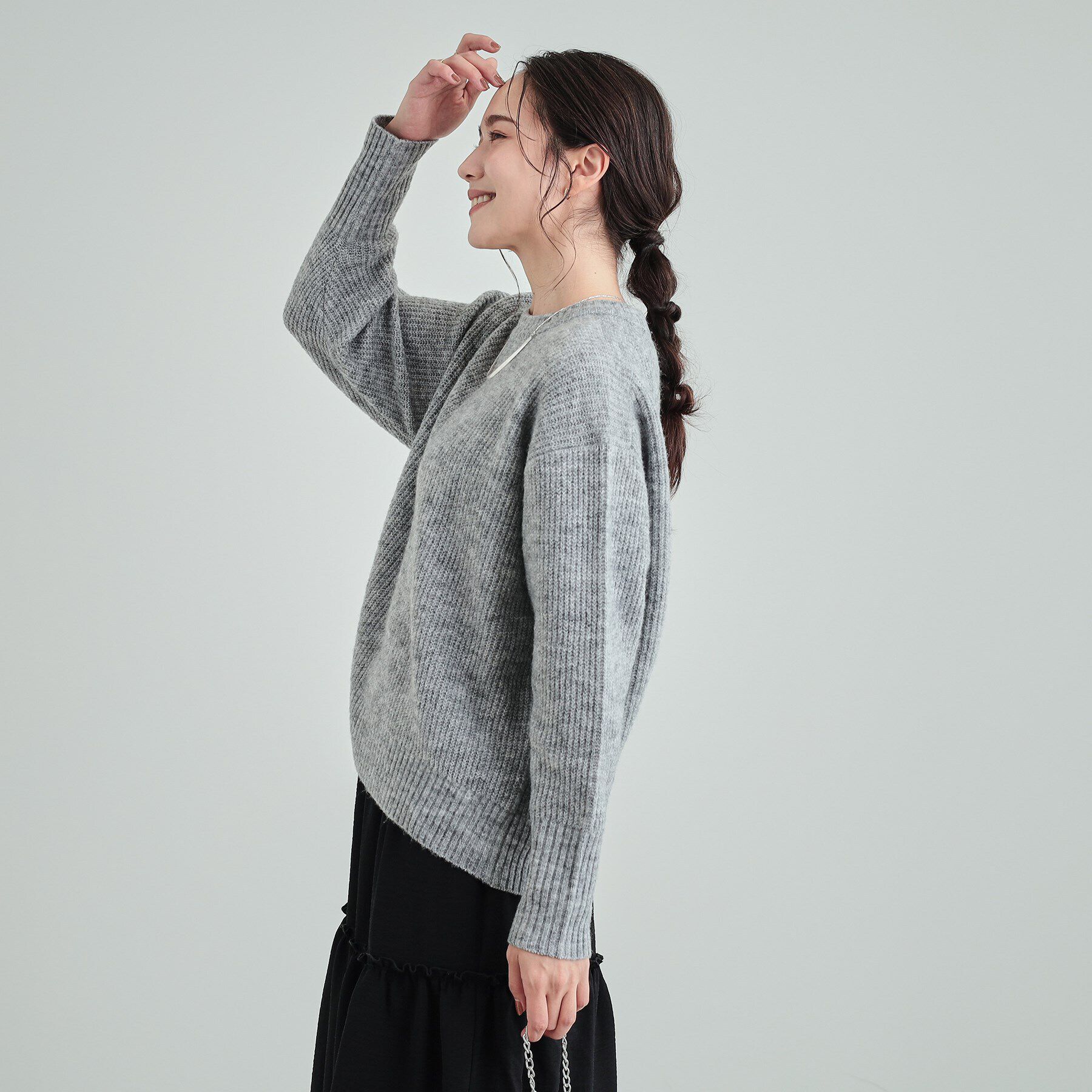 SHOO･LA･RUE「【高レビュー】大人フェミニン ふわふわ畦編み ゆるニット」|ニット・セーター|