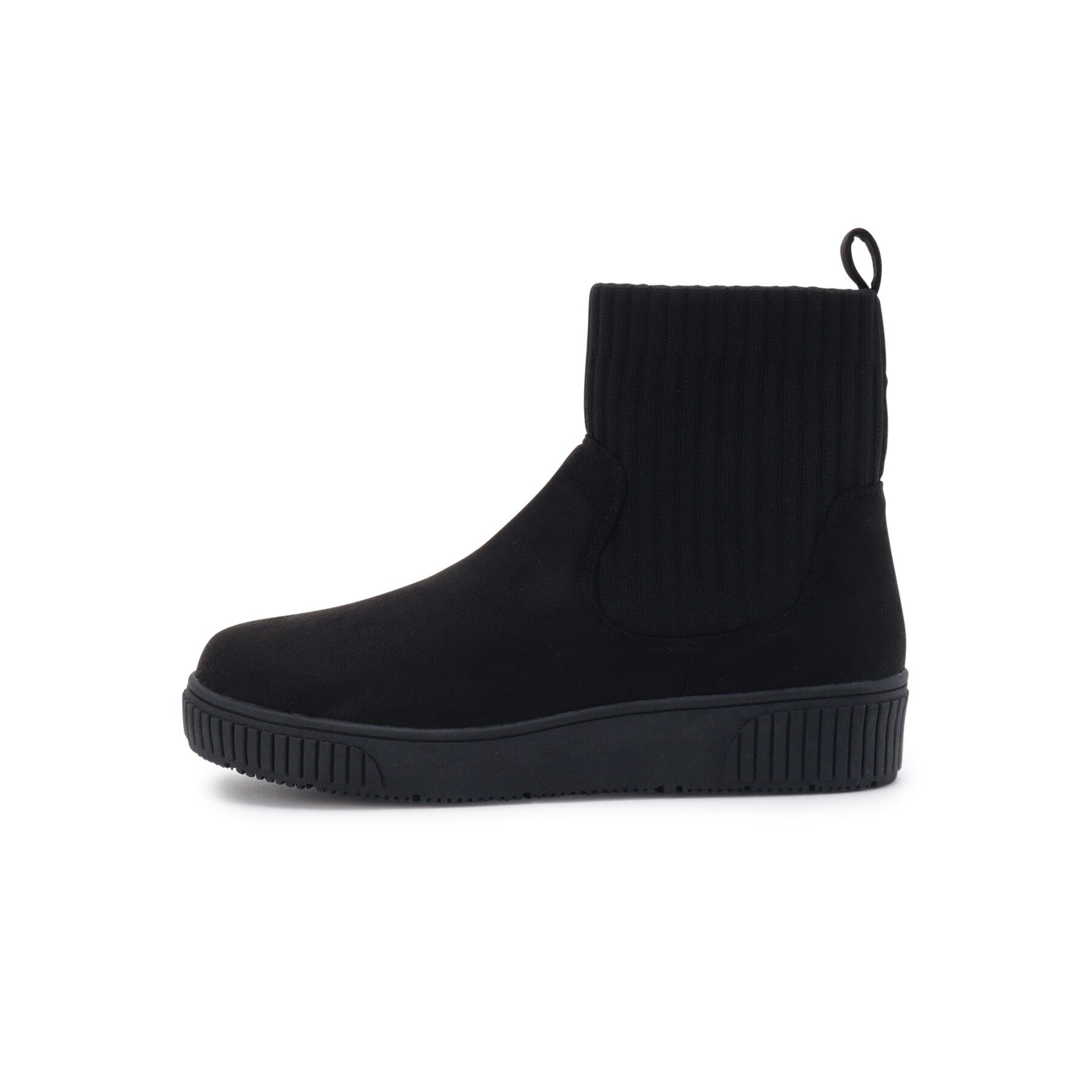 SHOO･LA･RUE「【高レビュー/撥水】すっぽりラクラク はきぐちニットブーツ」|ショートブーツ|