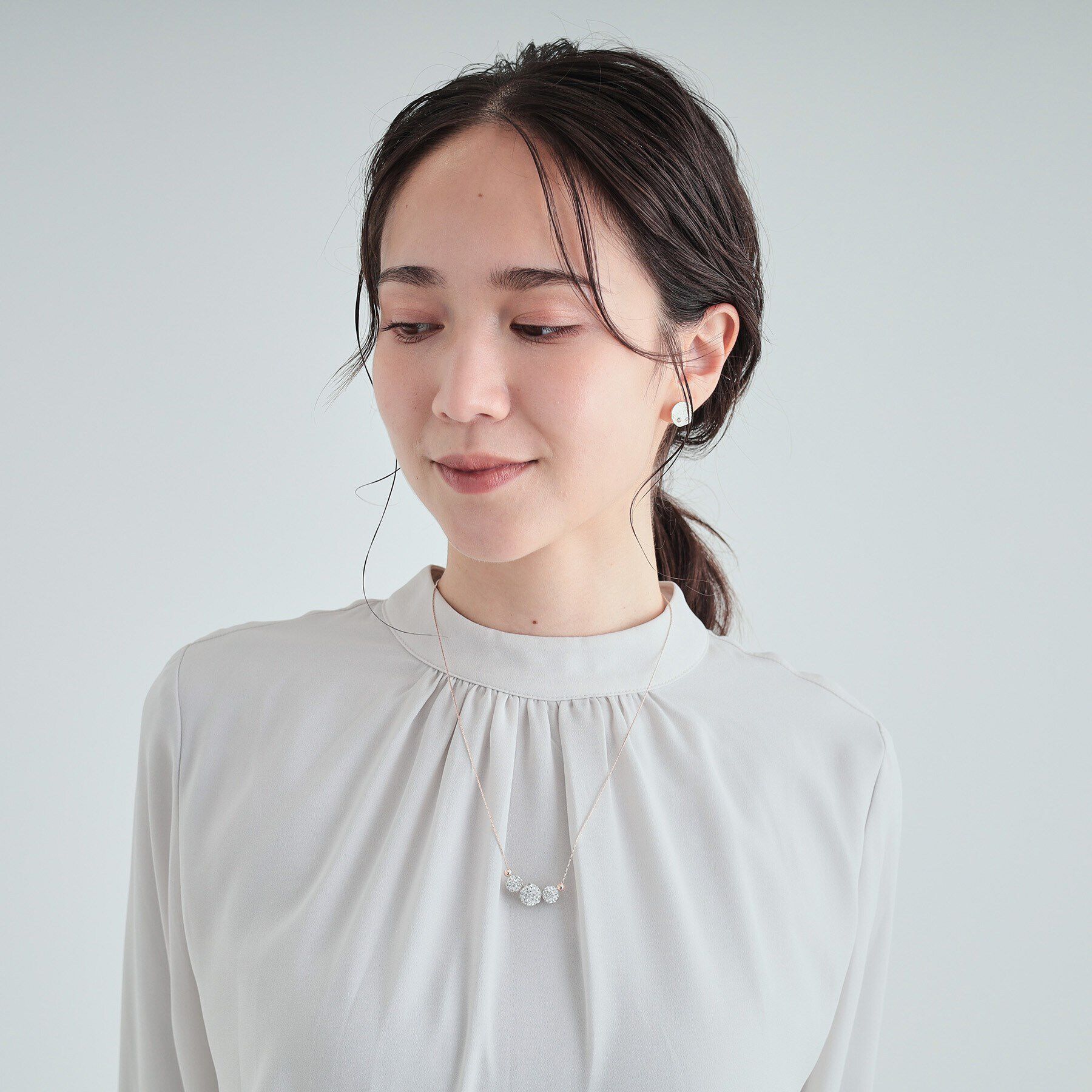 SHOO･LA･RUE「キラキラパヴェボールネックレス」|ネックレス|