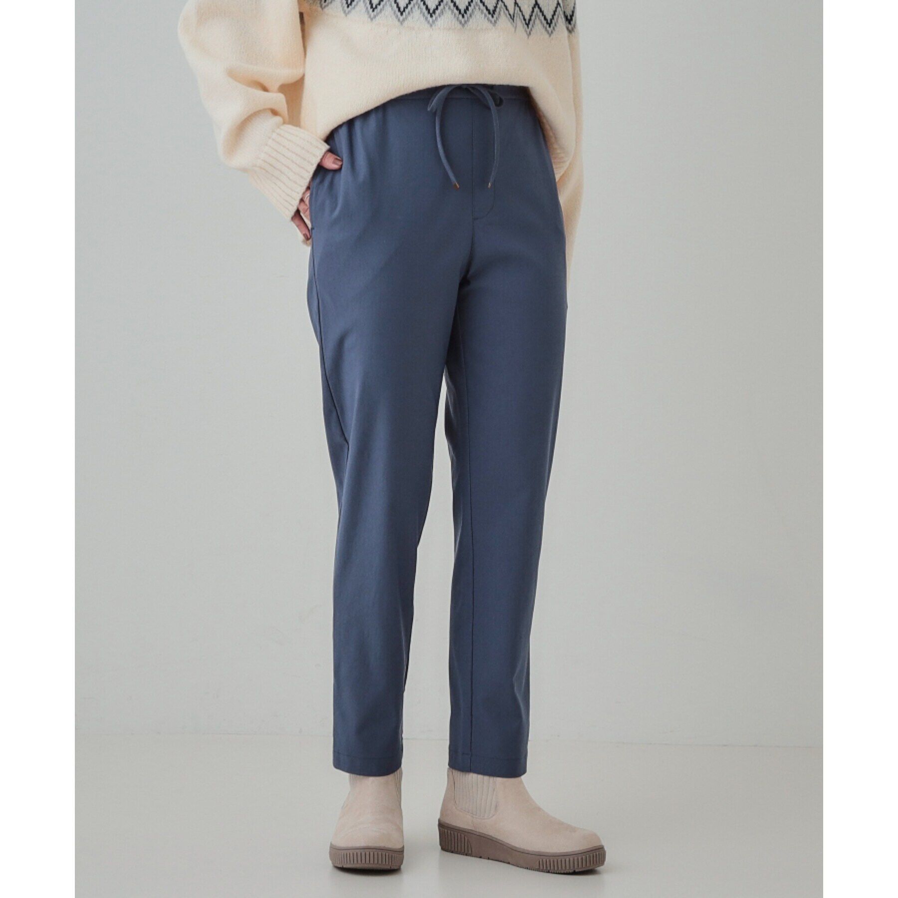 SHOO･LA･RUE「【洗える/SS-3L】あったか裏起毛 ストレッチ テーパードパンツ」|その他|