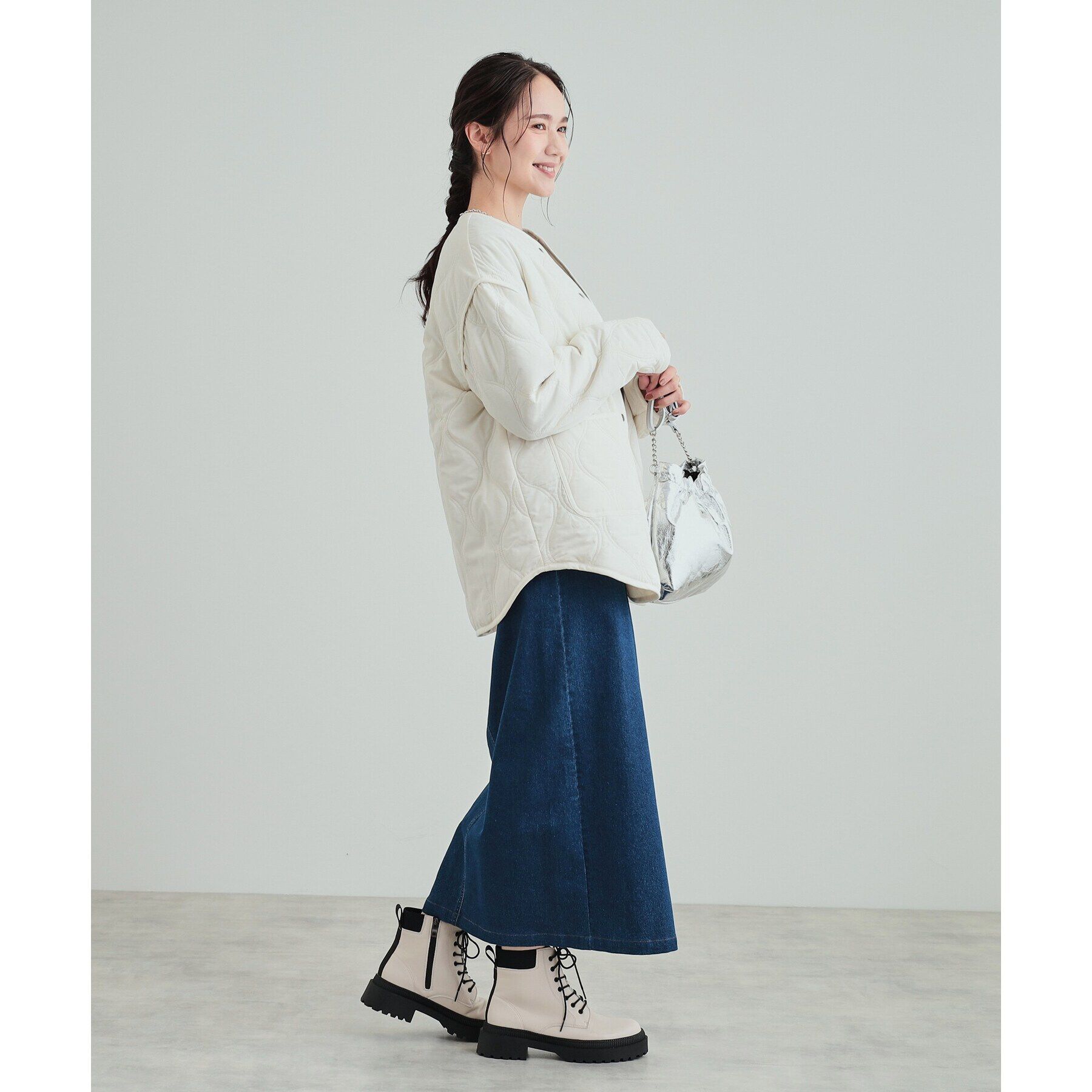 SHOO･LA･RUE「【高レビュー/撥水/吸湿発熱】大人が着たい オーバーキルトブルゾン」|ブルゾン・スタジャン|