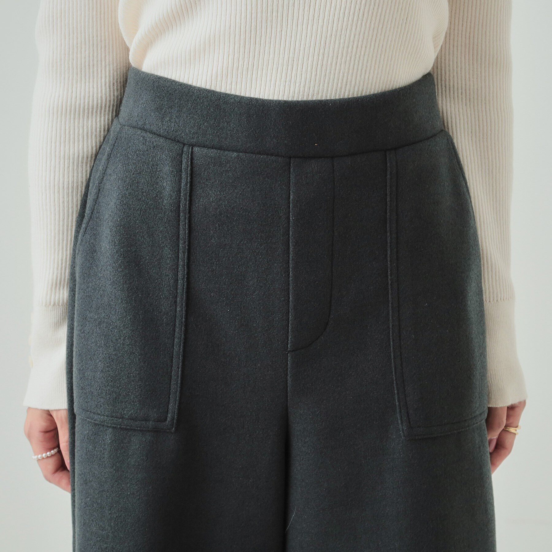 SHOO･LA･RUE「【あったか】きれいめ ベイカーガウチョパンツ」|その他|