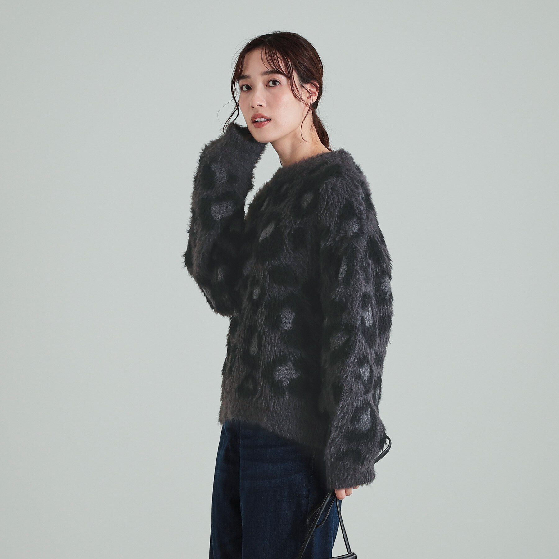 SHOO･LA･RUE「ふわふわレオパード柄フェザーニット」|ニット・セーター|