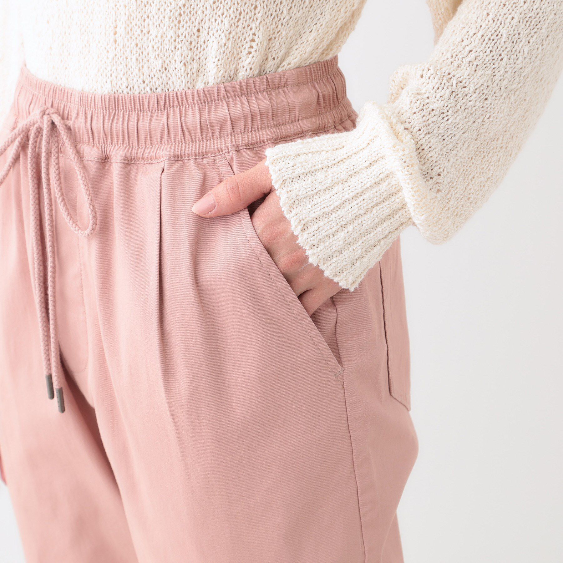 SHOO･LA･RUE「【洗える/美脚シルエット】綿ストレッチイージーテーパードパンツ」|その他|