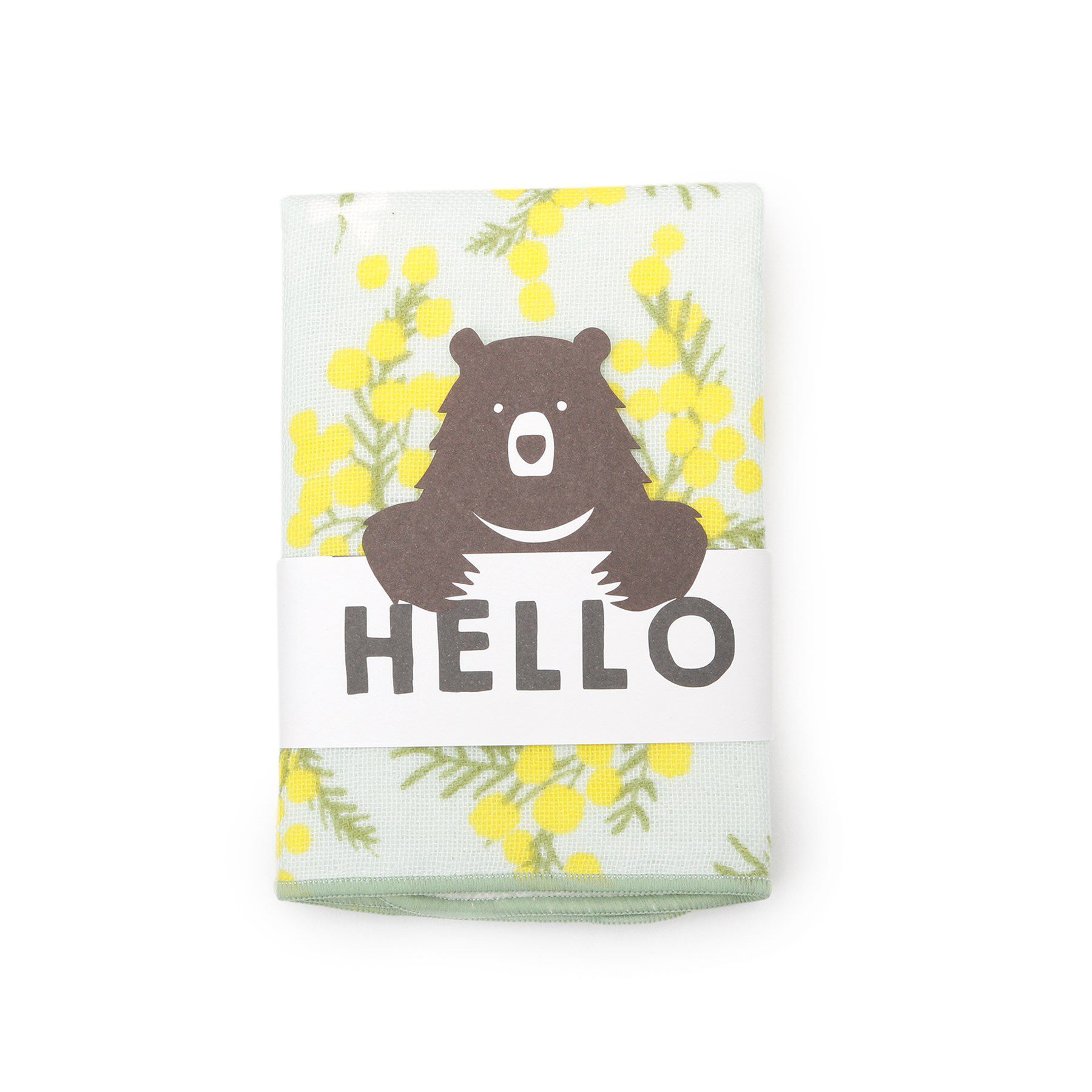 SHOO･LA･RUE「HELLOBEARタオルハンカチ」|ハンカチ|サックスブルー(09
