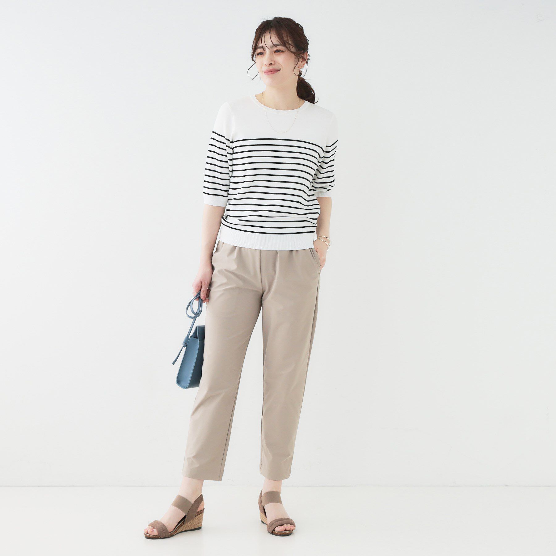 SHOO･LA･RUE「【洗える/S-LL/ひんやり】さらっとしたタッチが癖になる ストレッチテーパードパンツ」|その他|