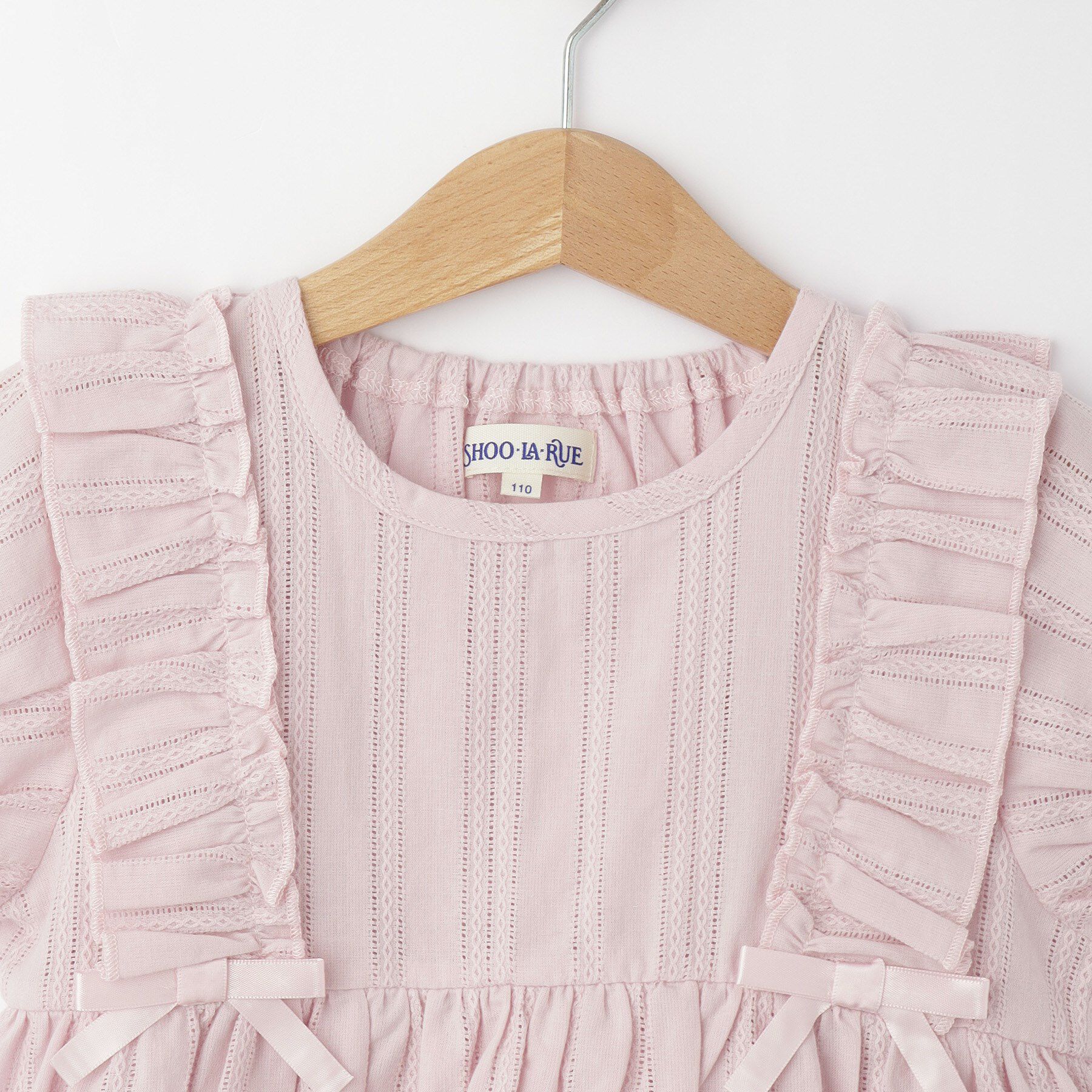 SHOO･LA･RUE「【100-120cm】コットンフリルブラウス」|シャツ・ブラウス|